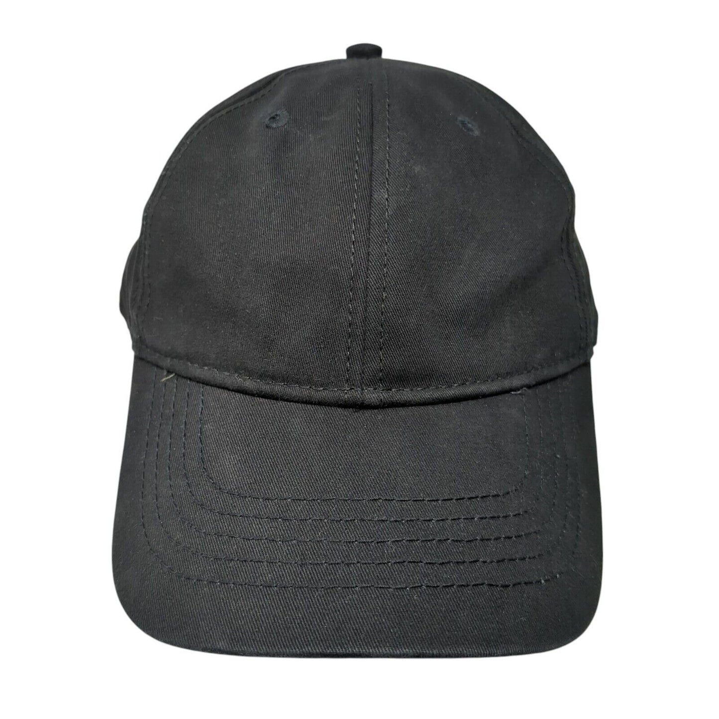 Unbranded Slideback Hat Black One Size Adjustable 6 Panel Solid Blank