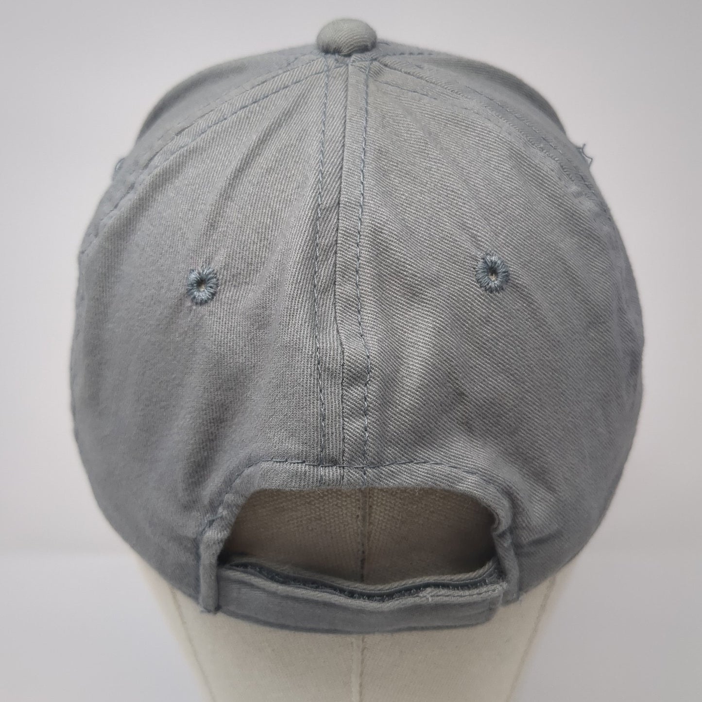 Unbranded Strapback Baseball Cap Gray One Size Adjustable 6 Panel Blank