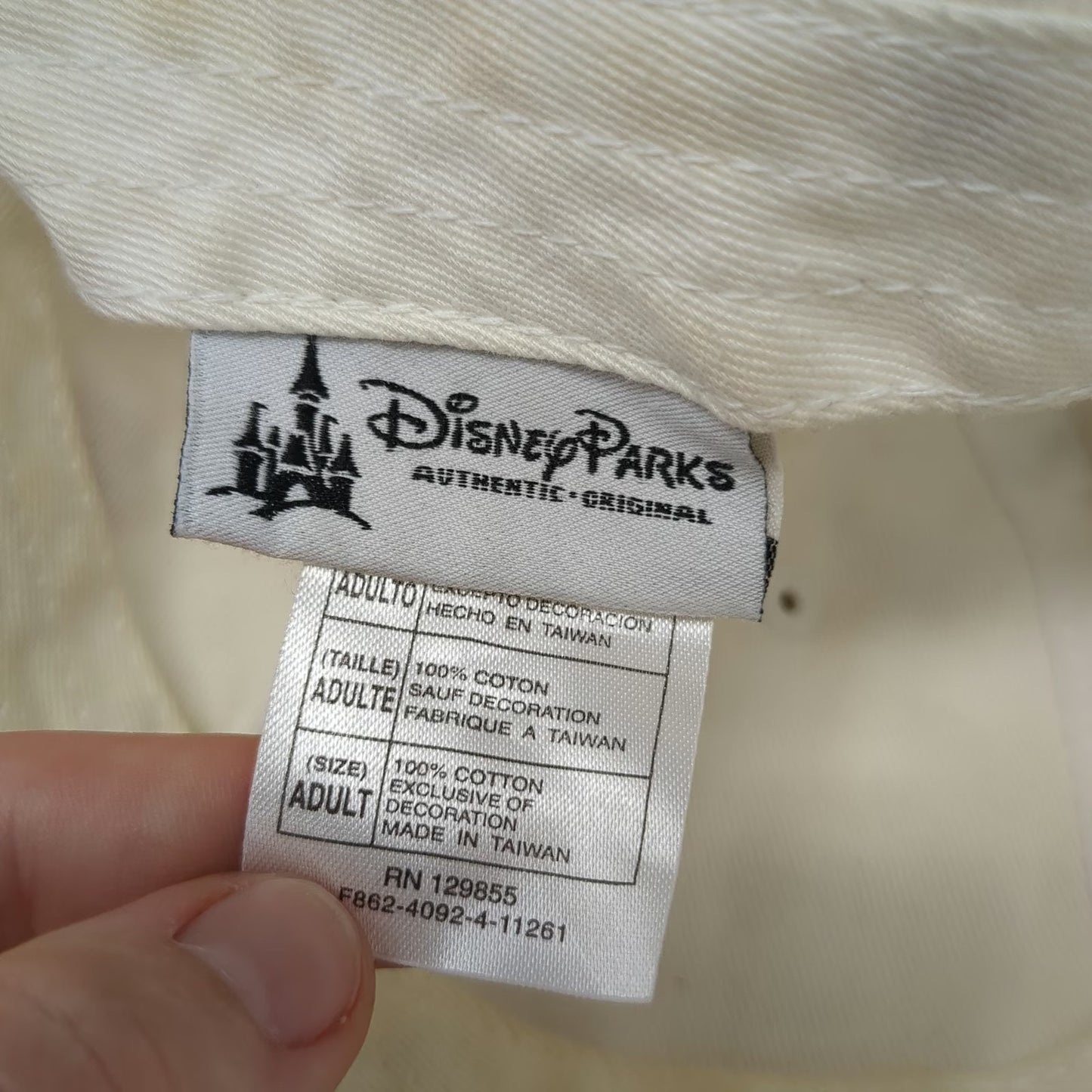 Disney Parks Baseball Cap White One Size Pink Mickey Mouse Strapback Hat