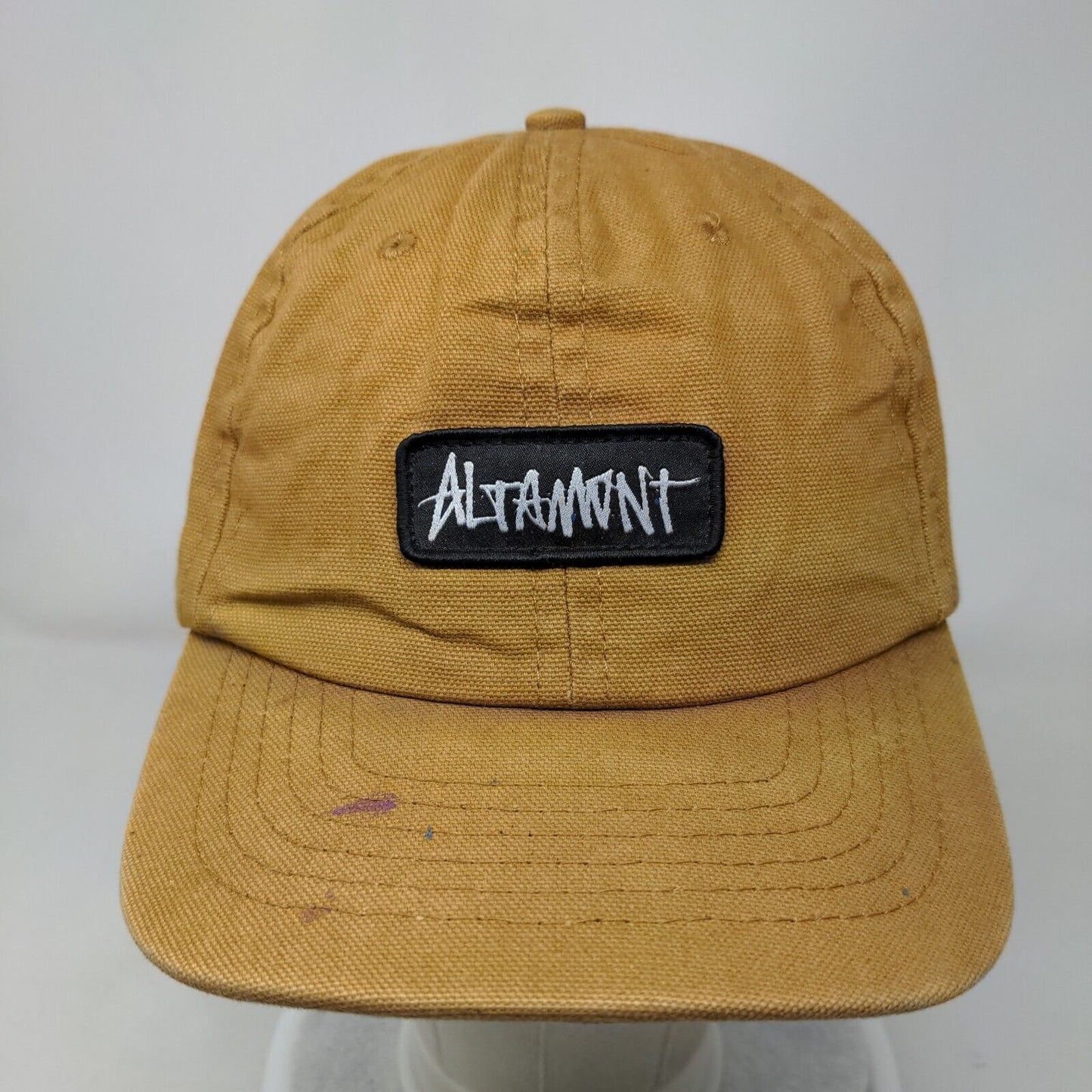 Altamont Slideback Hat Brown One Size Adjustable Patch Logo Vented Holed
