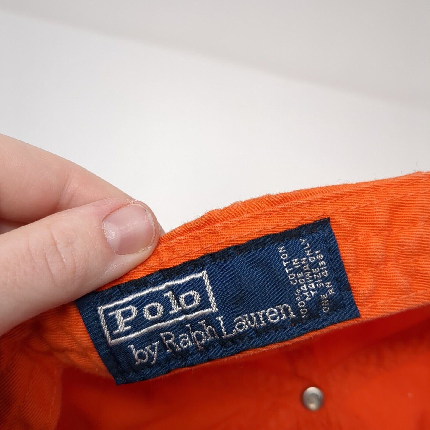 Polo Ralph Lauren Small Pony Slideback Hat Orange One Size Adjustable
