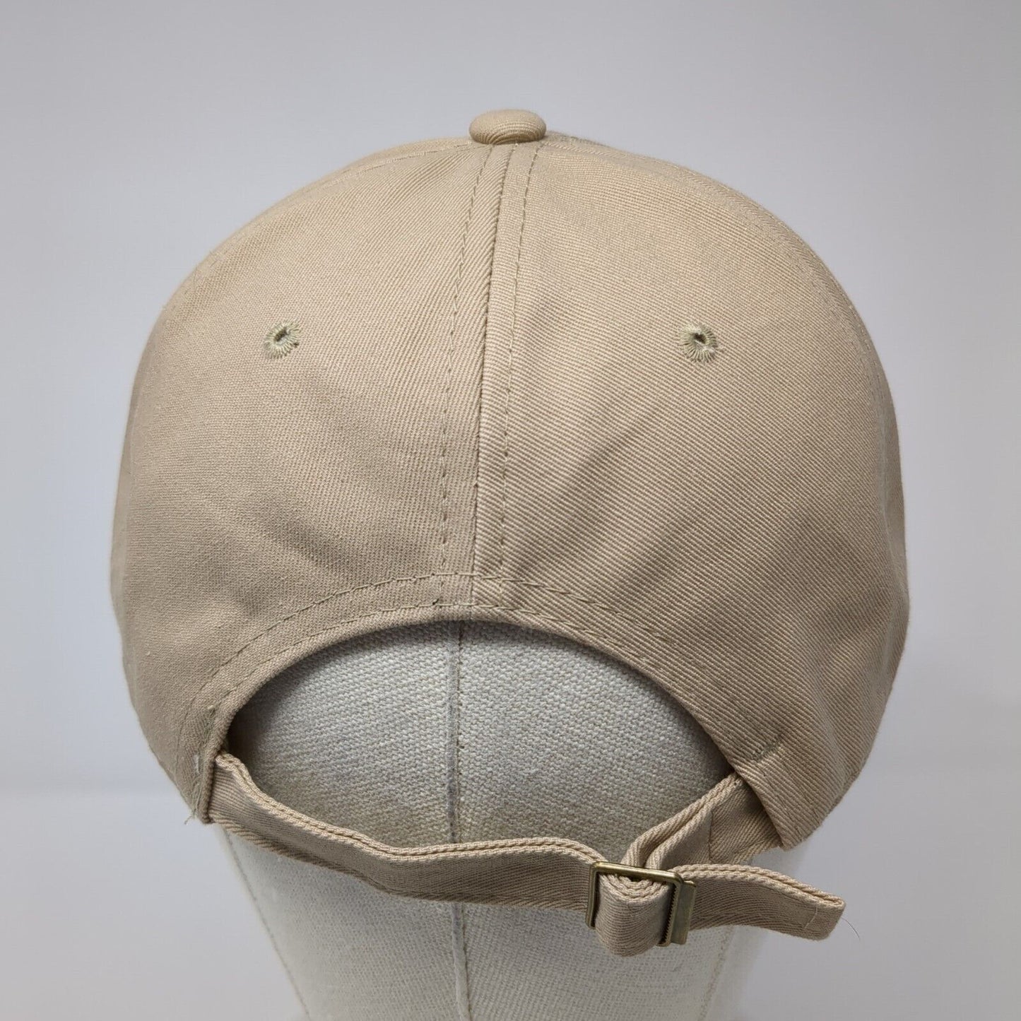 American Flag Slideback Hat Tan One Size Adjustable Embroidered Patriotic IIN