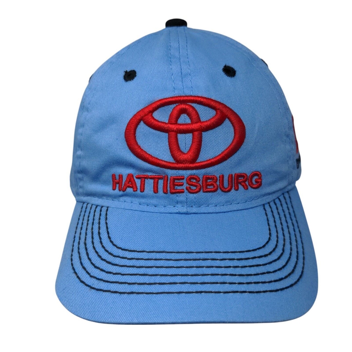 Hattiesburg Toyota Rent A Car Strapback Hat Blue One Size Embroidered 6 Panel