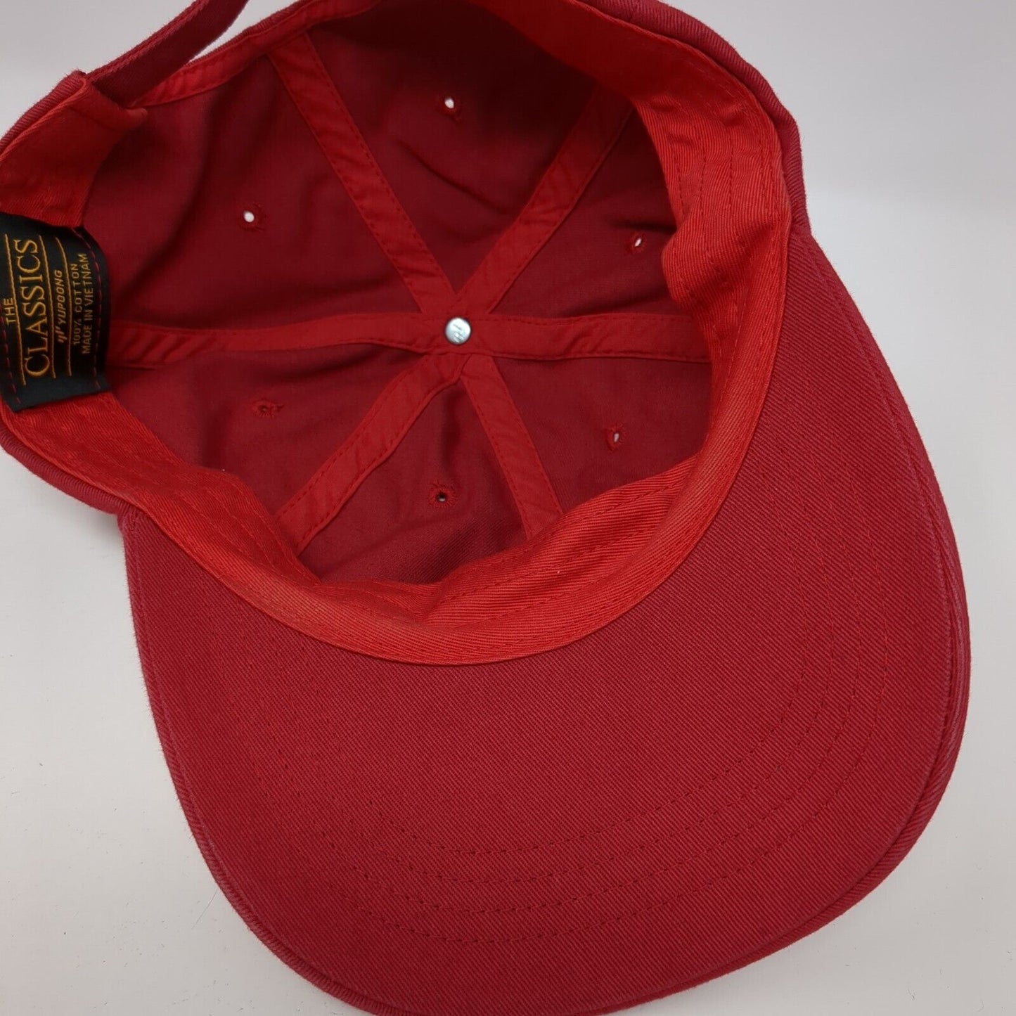 TS Slideback Hat Red One Size Adjustable Embroidered The Classics Yupoong Cotton
