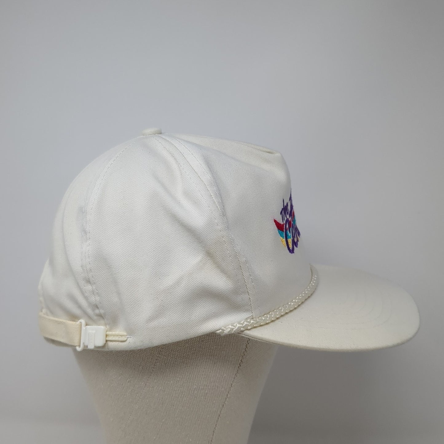The Rec Center Strapback Rope Hat White One Size Solid Adjustable Otto
