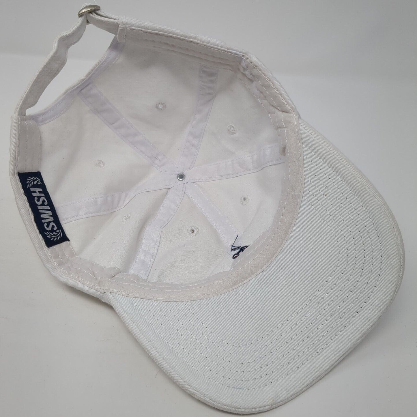 Pink Rose Babe Slideback Hat White One Size Adjustable Swish 6 Panel