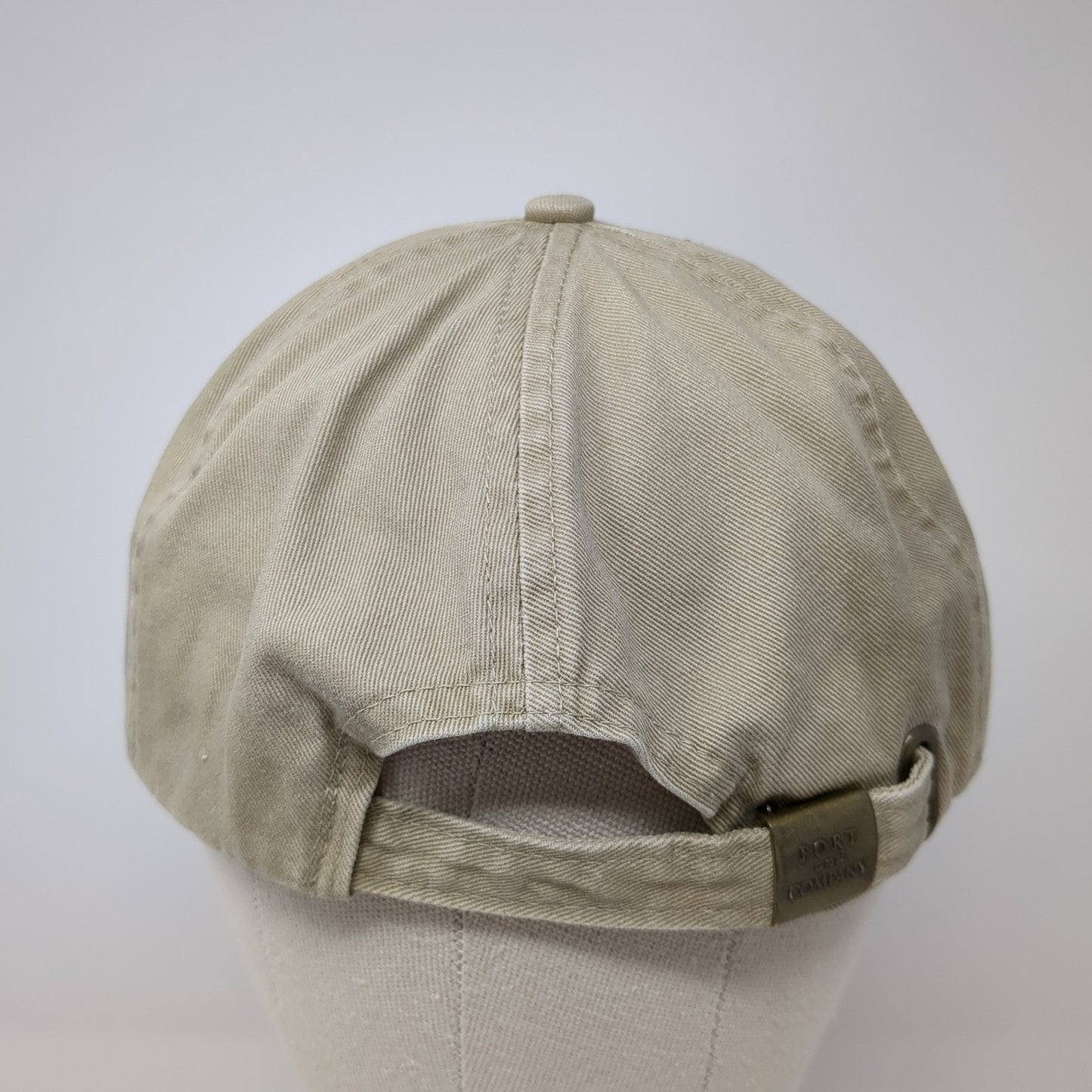 J Crist Gallery Slideback Hat Beige One Size Adjustable Port & Company
