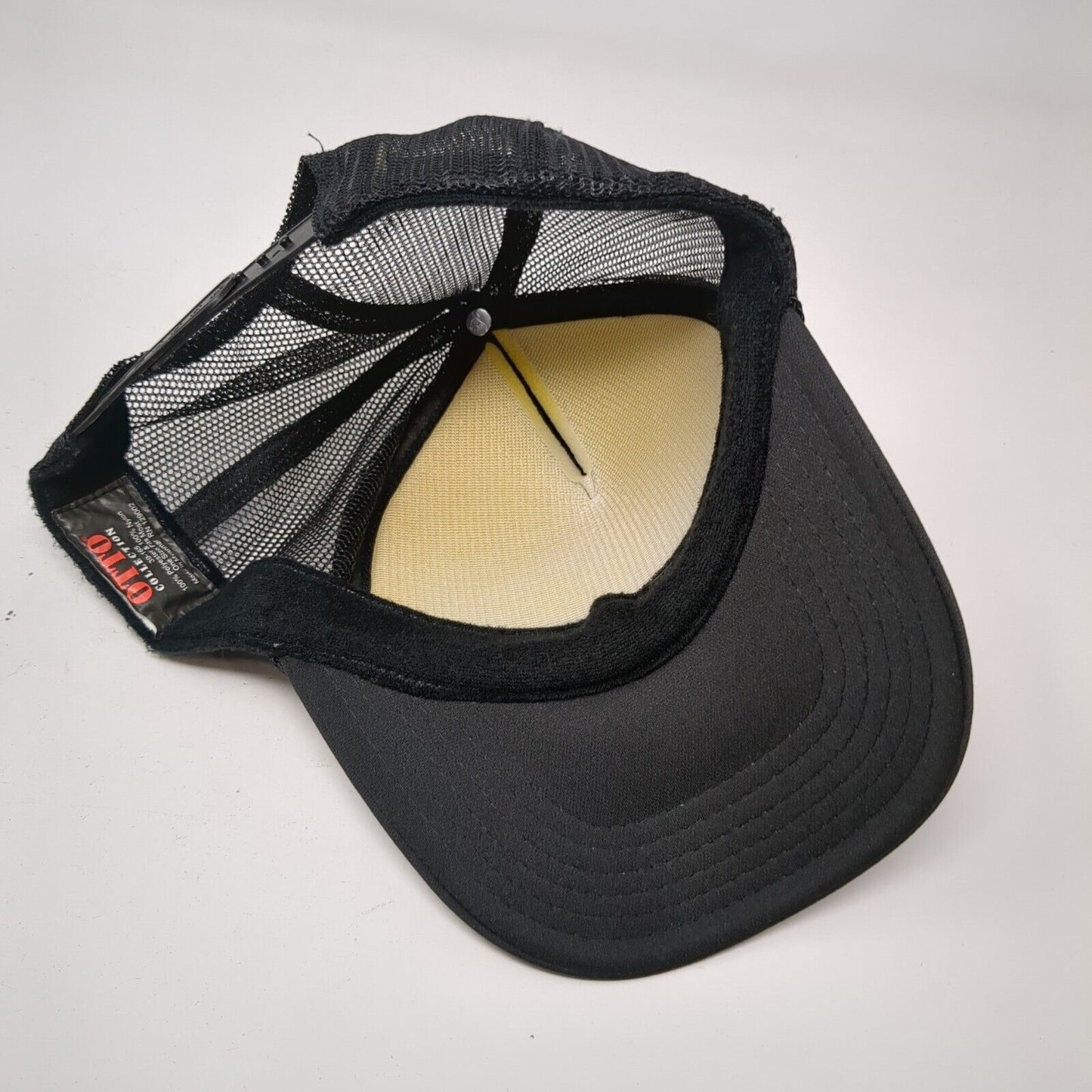 American Flag Snapback Trucker Hat Black OSFA Adjustable Mesh Back Rope Otto