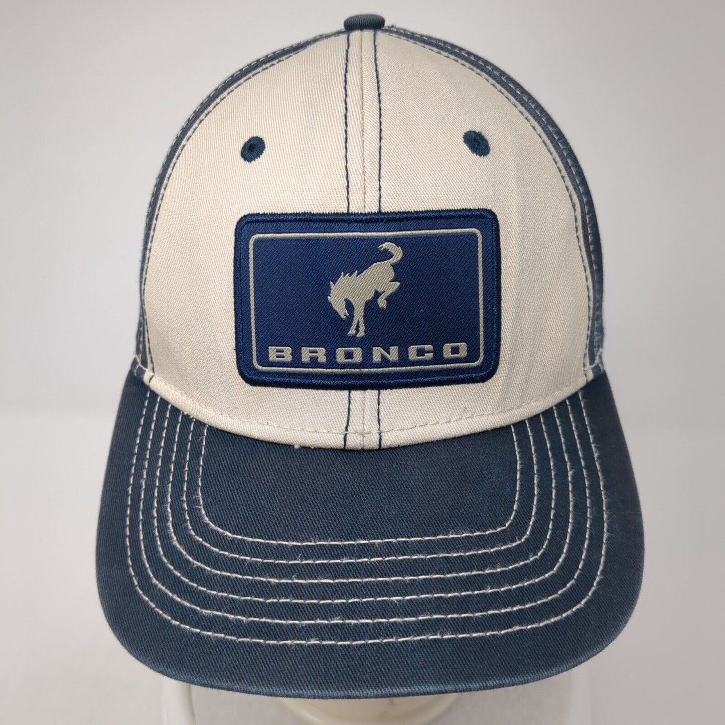 Ford Bronco Snapback Hat Blue One Size Adjustable Embroidered H3 Headwear