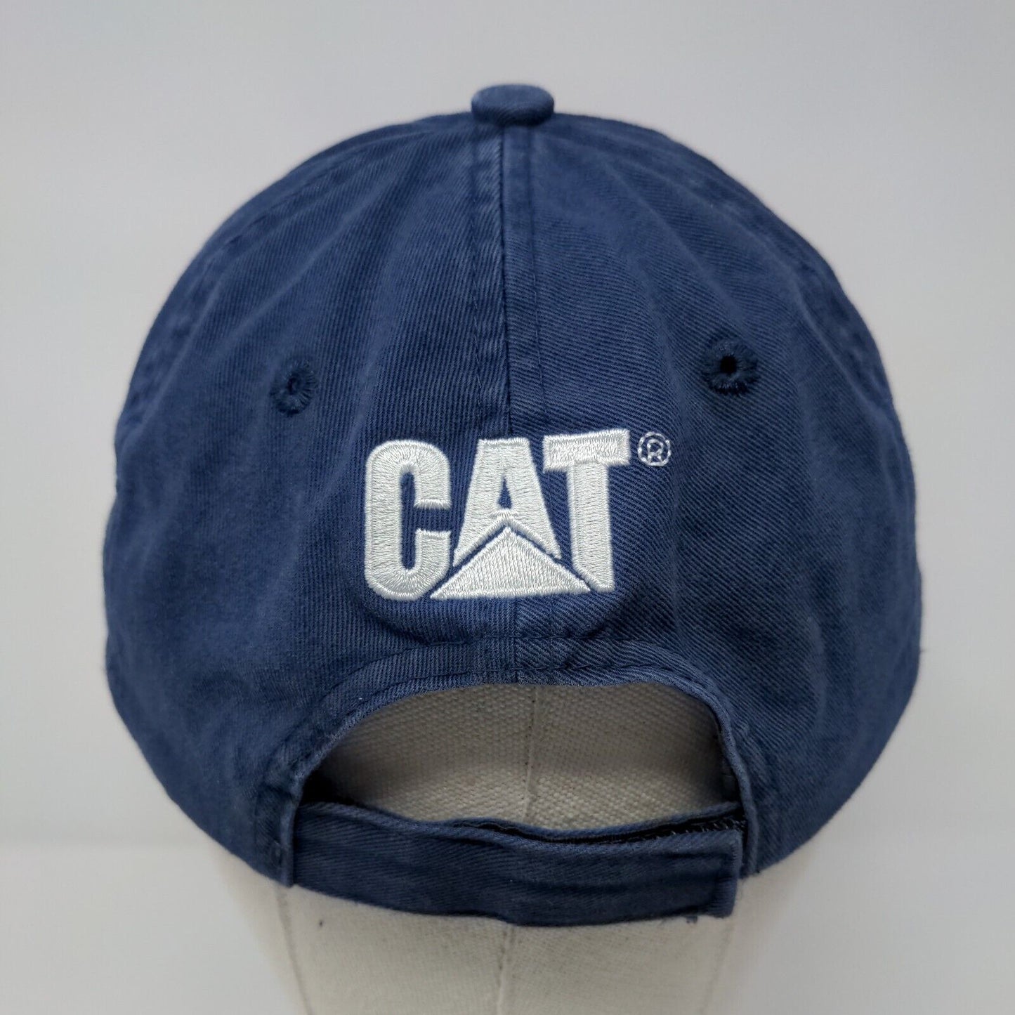 American Flag Strapback Hat Blue OSFA Adjustable Embroidered CAT