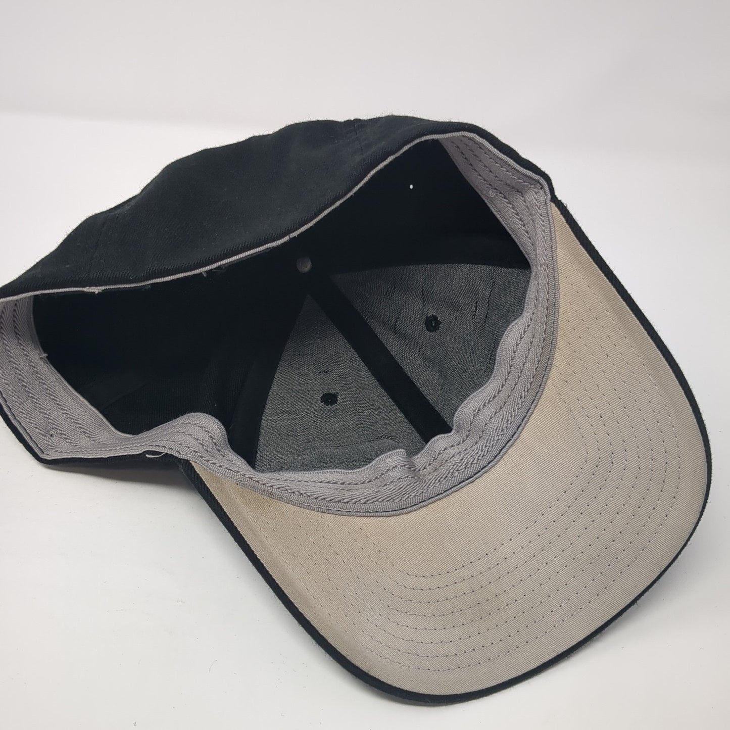 Richardson Fitted Baseball Cap Black One Size Lightweight 6 Panel Blank
