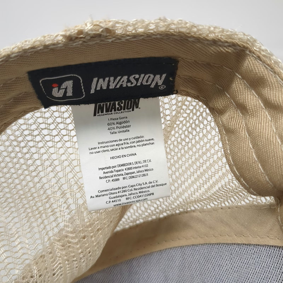 Invasion Brown Trucker Hat One Size Puerto Vallarta Mexico Mesh Snapback Stitch