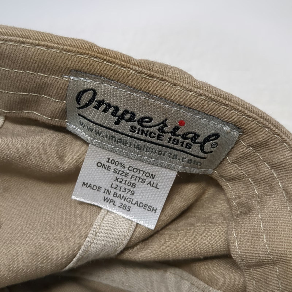 Imperial Baseball Cap Beige One Size Idaho Elk Kilgore Slideback Hat Embroidery