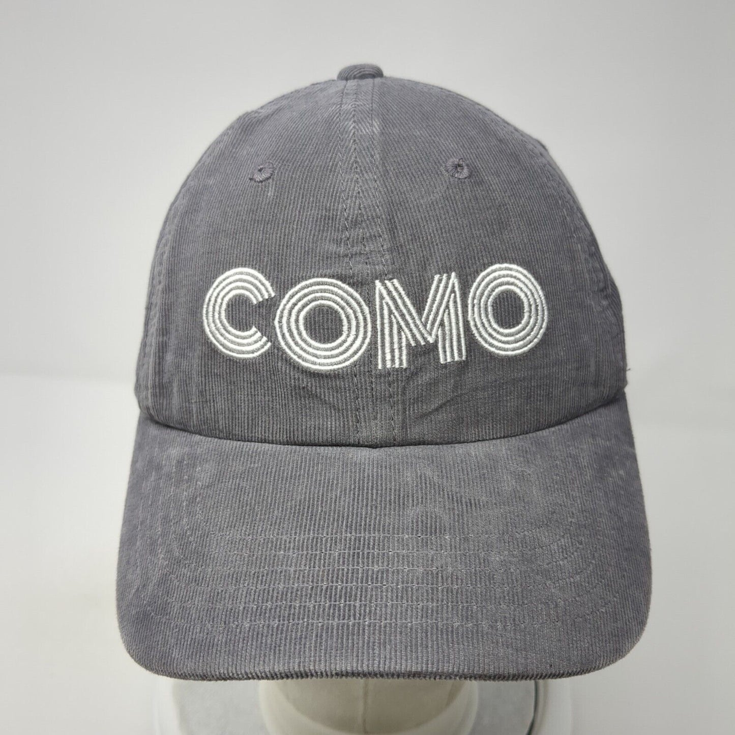 Como Slideback Hat Gray One Size Corduroy Top of the World 6 Panel