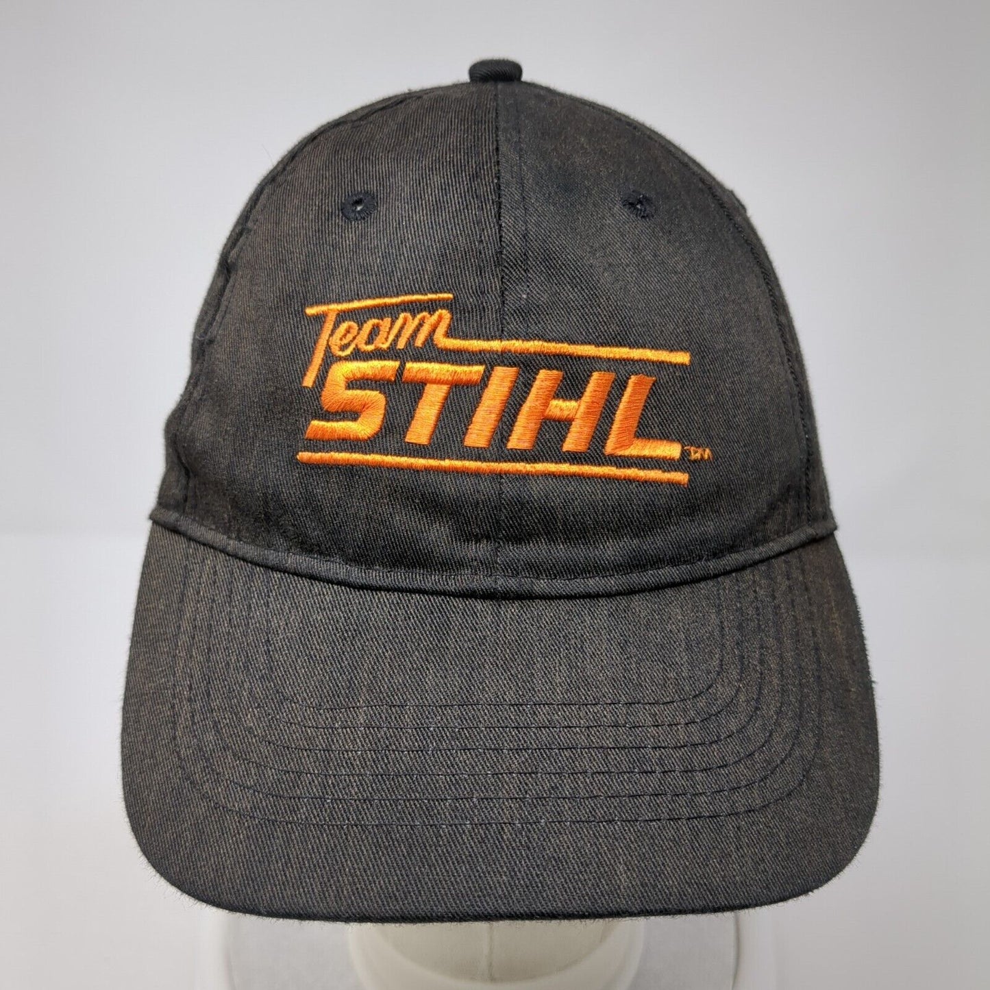 Team Stihl Snapback Hat Black One Size Embroidered Solid Vent Holes