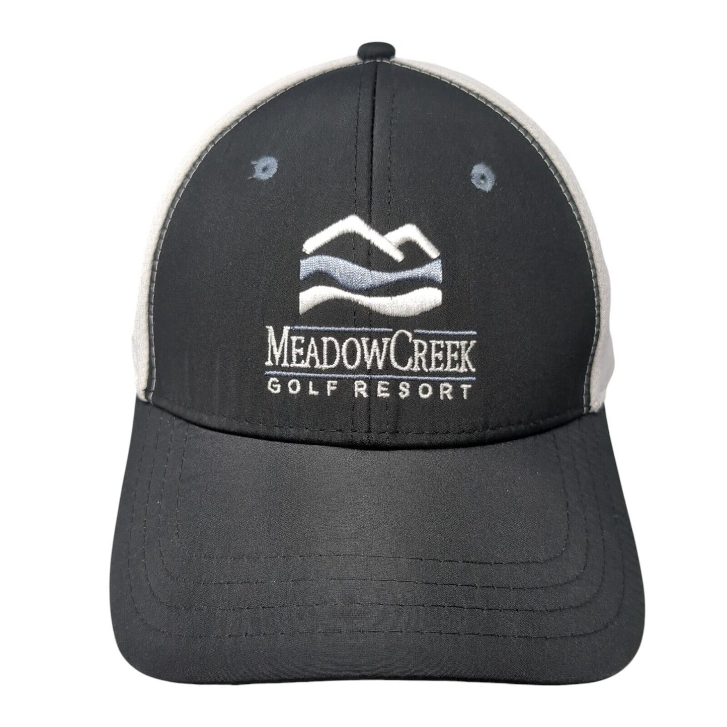 Meadow Creek Golf Resort Strapback Hat Black OS Adjustable Embroidered Pukka
