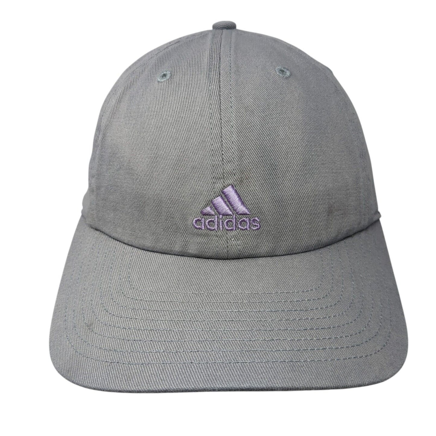 Adidas Aeroready Slideback Hat Gray One Size Adjustable Embroidered 6 Panel