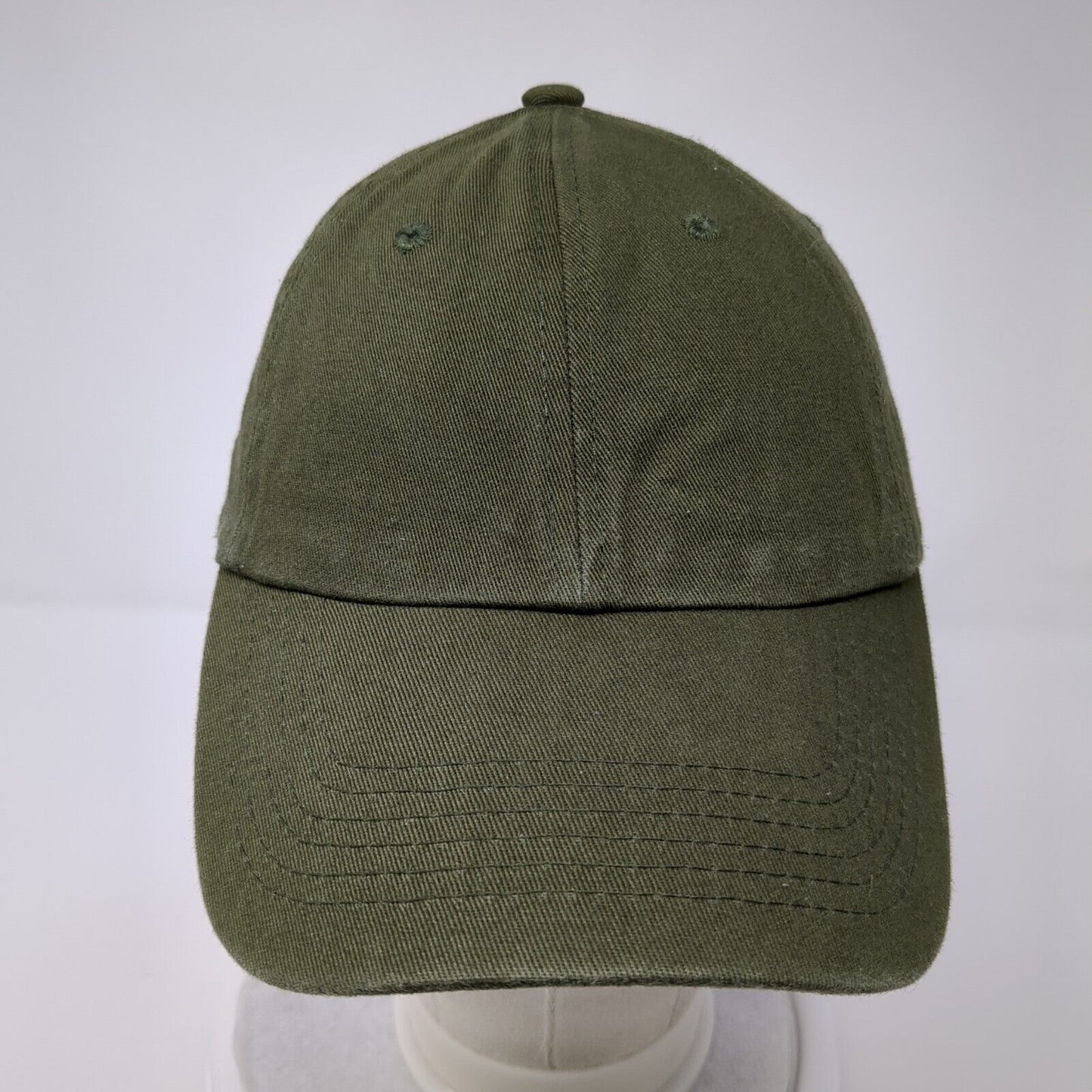 Ethos Slideback Hat Green One Size Adjustable Solid Blank 6 Panel