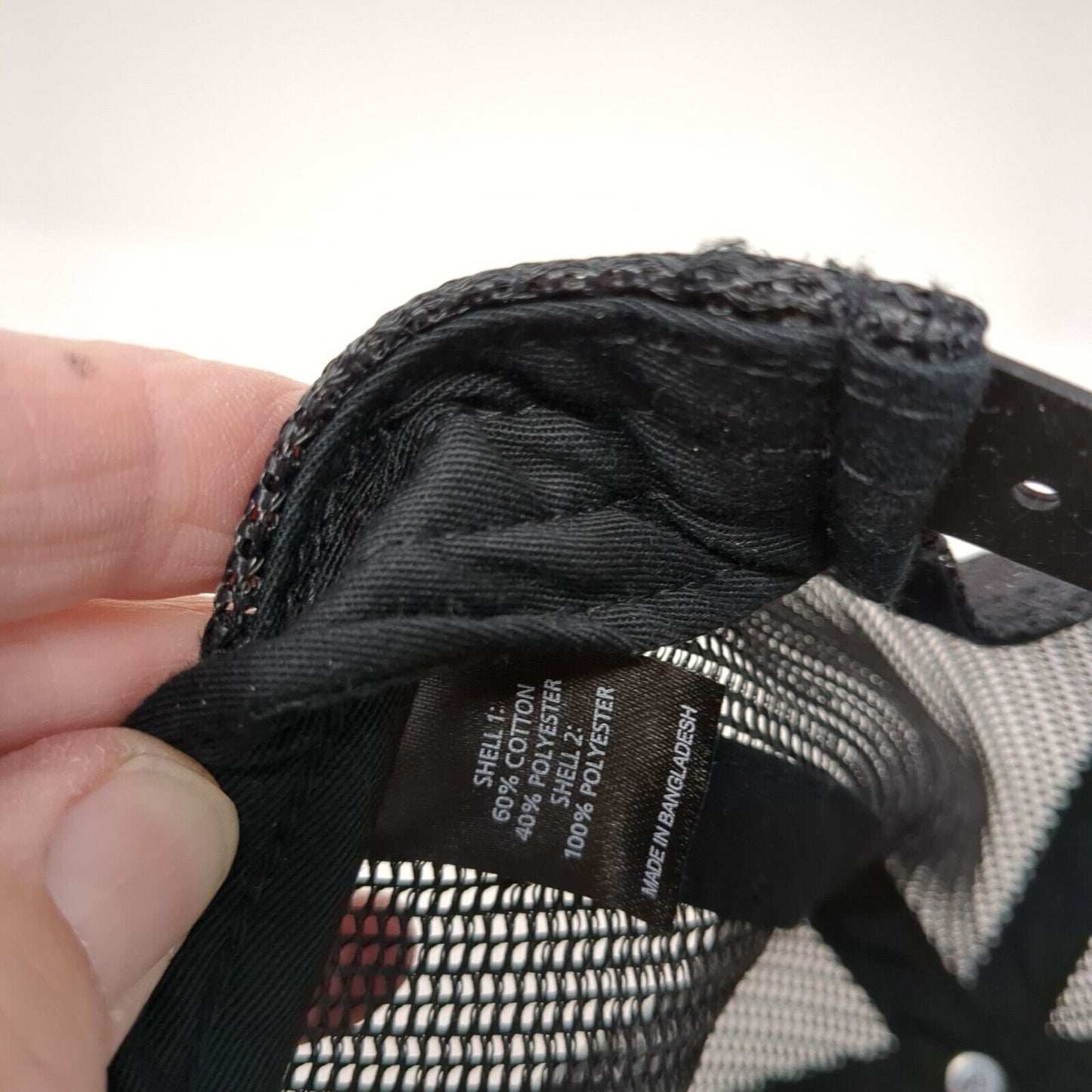 Healthwise Snapback Mesh Back Trucker Hat Black One Size Solid 6 Panel