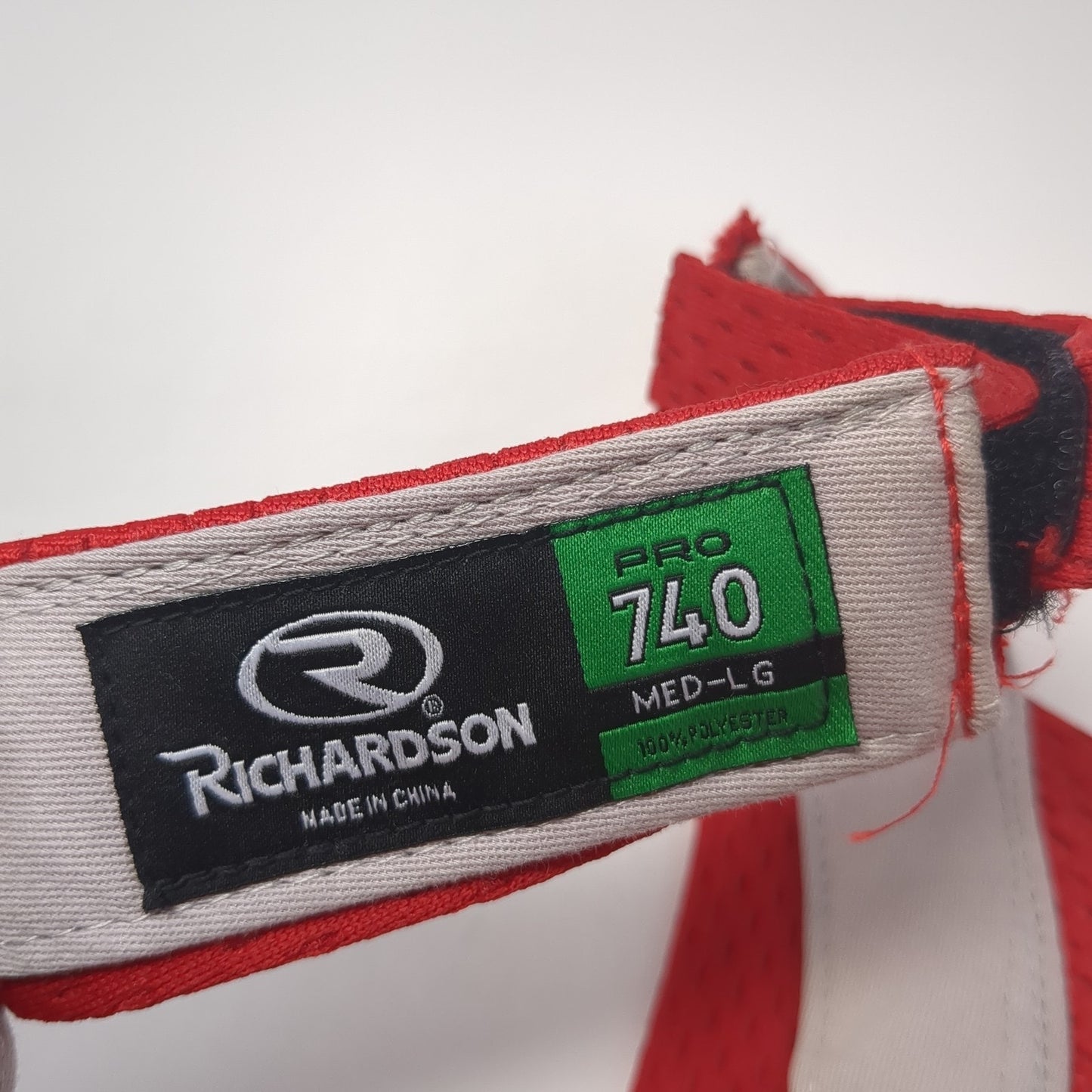 Richardson Strapback Visor Hat Red One Size Adjustable Outdoor Blank