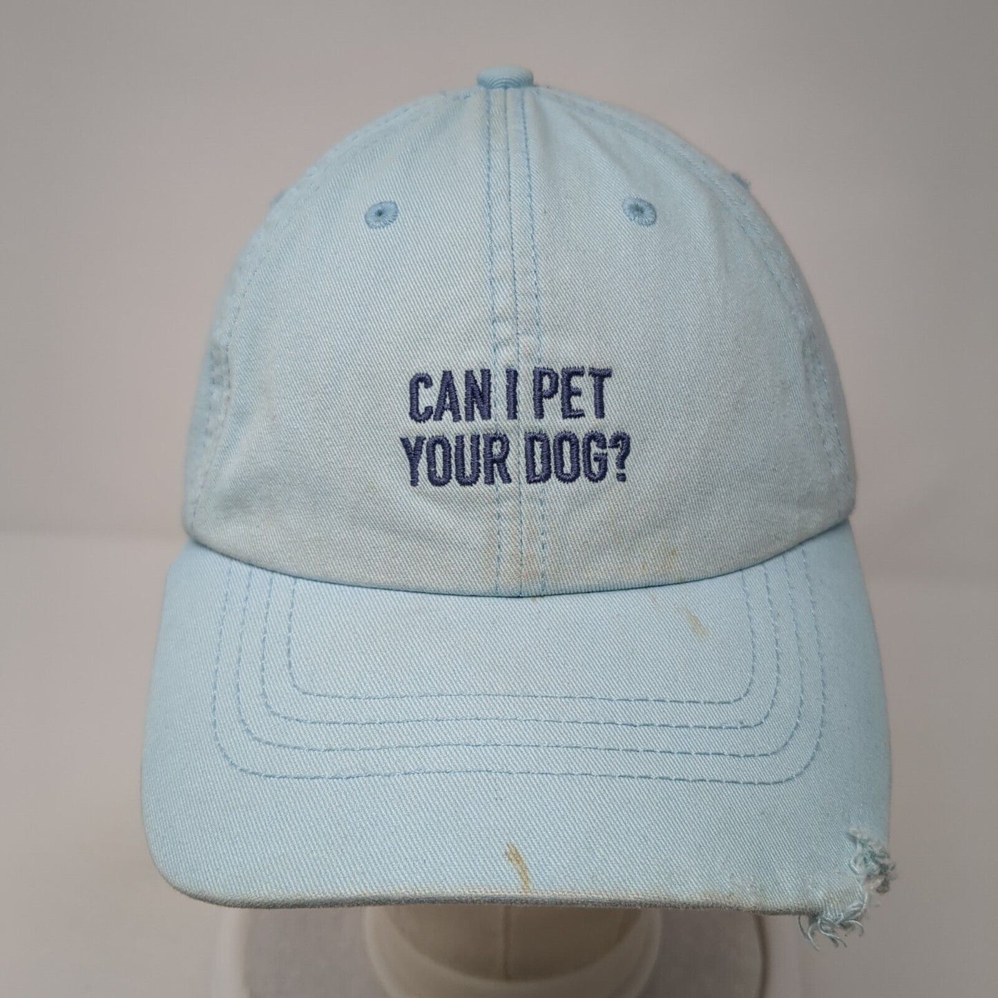 Can I Pet Your Dog? Slideback Hat Blue One Size Adjustable State Of Mine