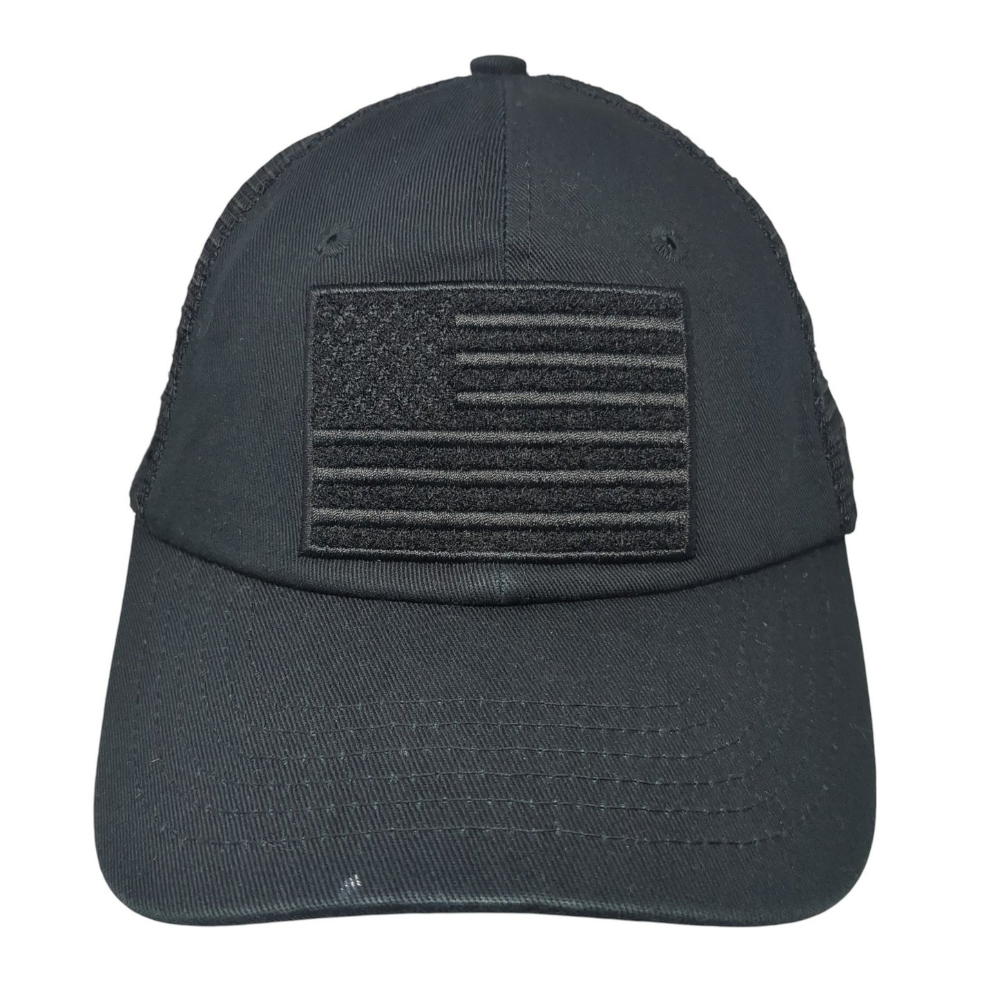 USA Flag Snapback Trucker Hat Black One Size Adjustable Patriotic Antourage
