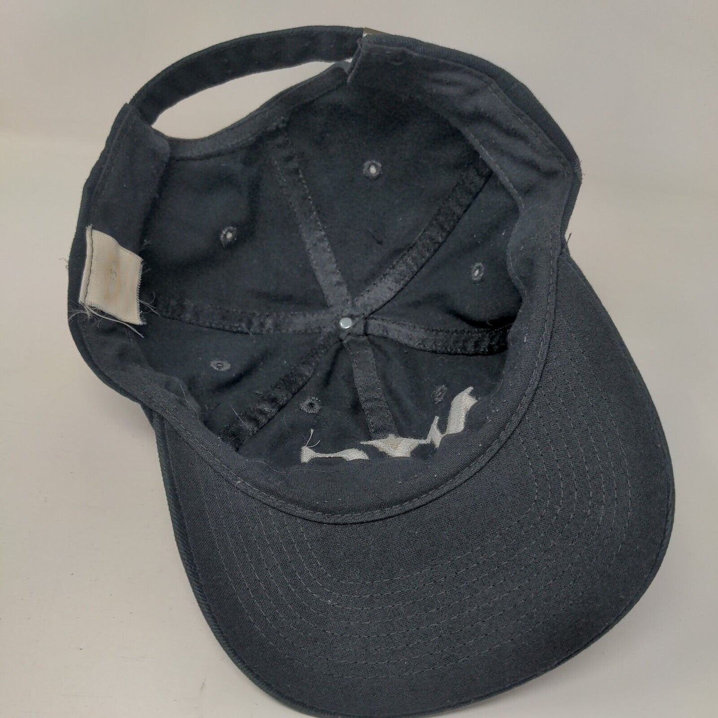 NYC Slideback Hat Blue One Size Adjustable Embroidered Vented Holes 6 Panel