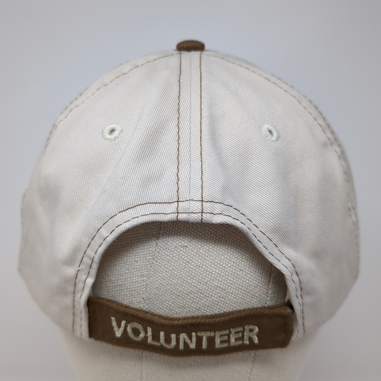 RMEF Volunteer Strapback Hat Brown One Size Colorblock Embroidered Logo