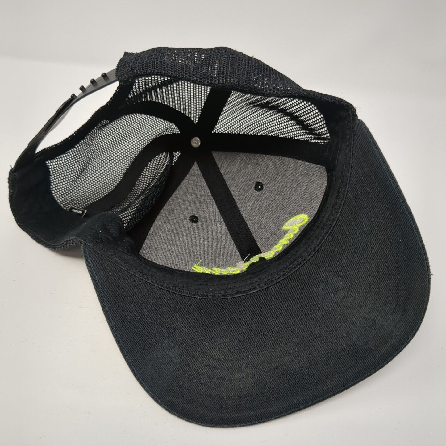 American Snapback Mesh Back Trucker Hat Black One Size Richardson