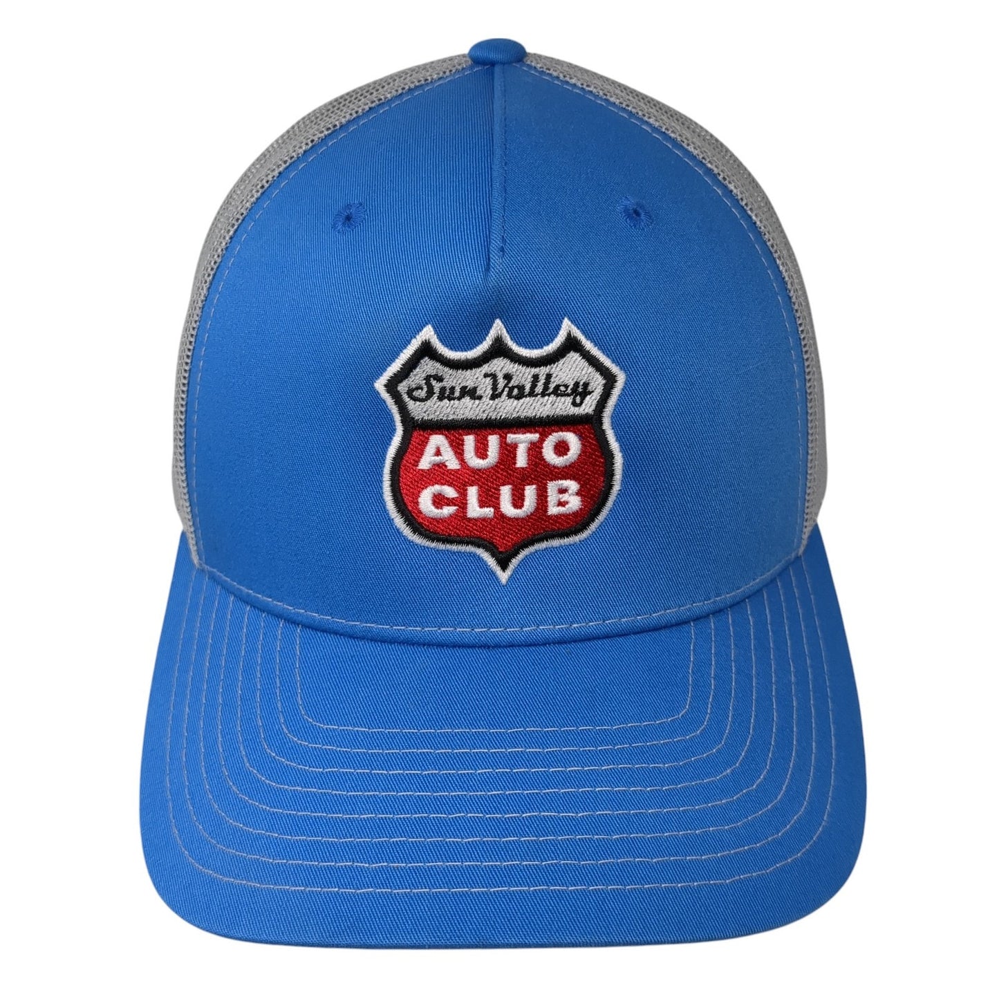 Sun Valley Auto Club Snapback Trucker Hat Blue OS Adjustable Mesh Richardson