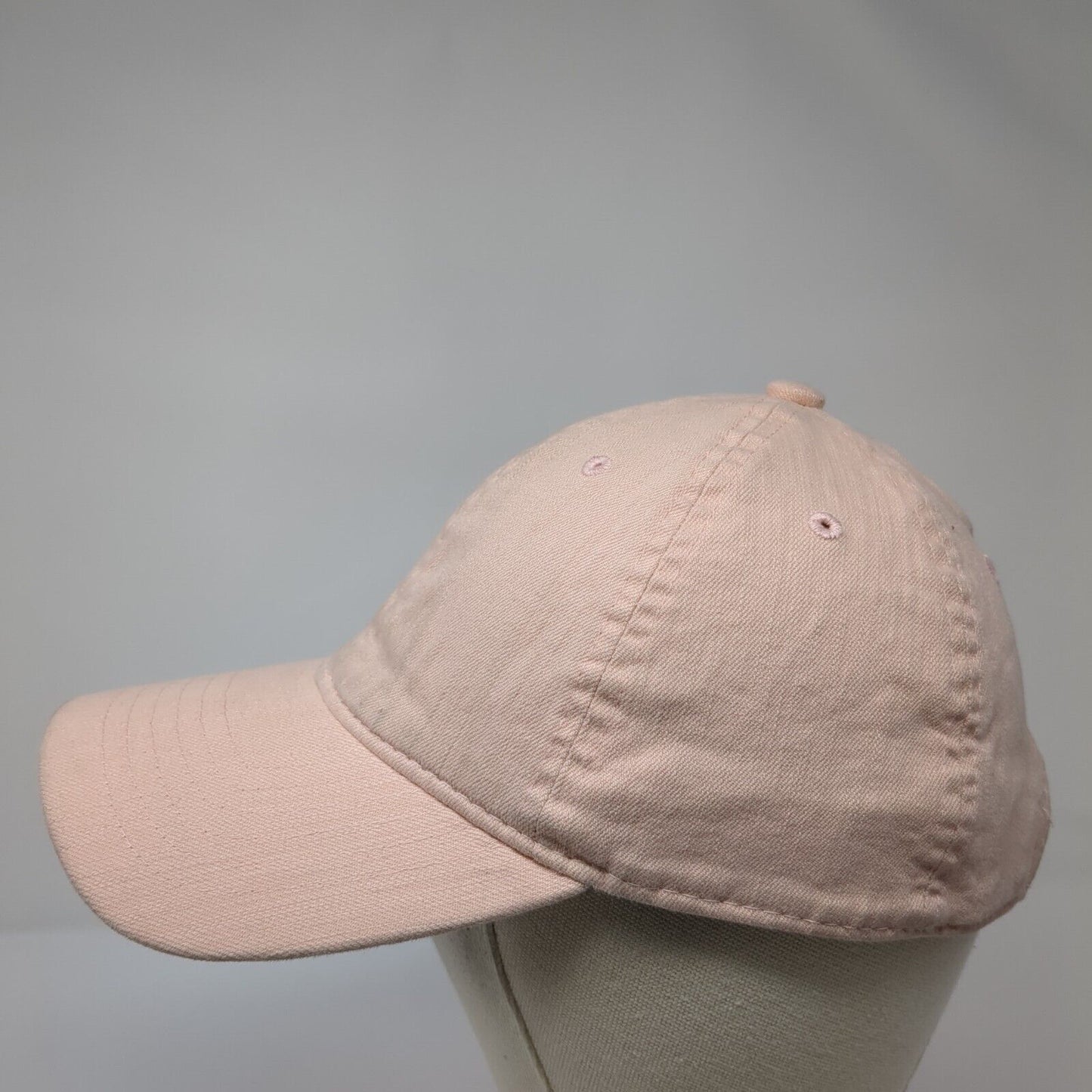 Unbranded Slideback Hat Pink One Size Adjustable Vented Holes 6 Panel Blank