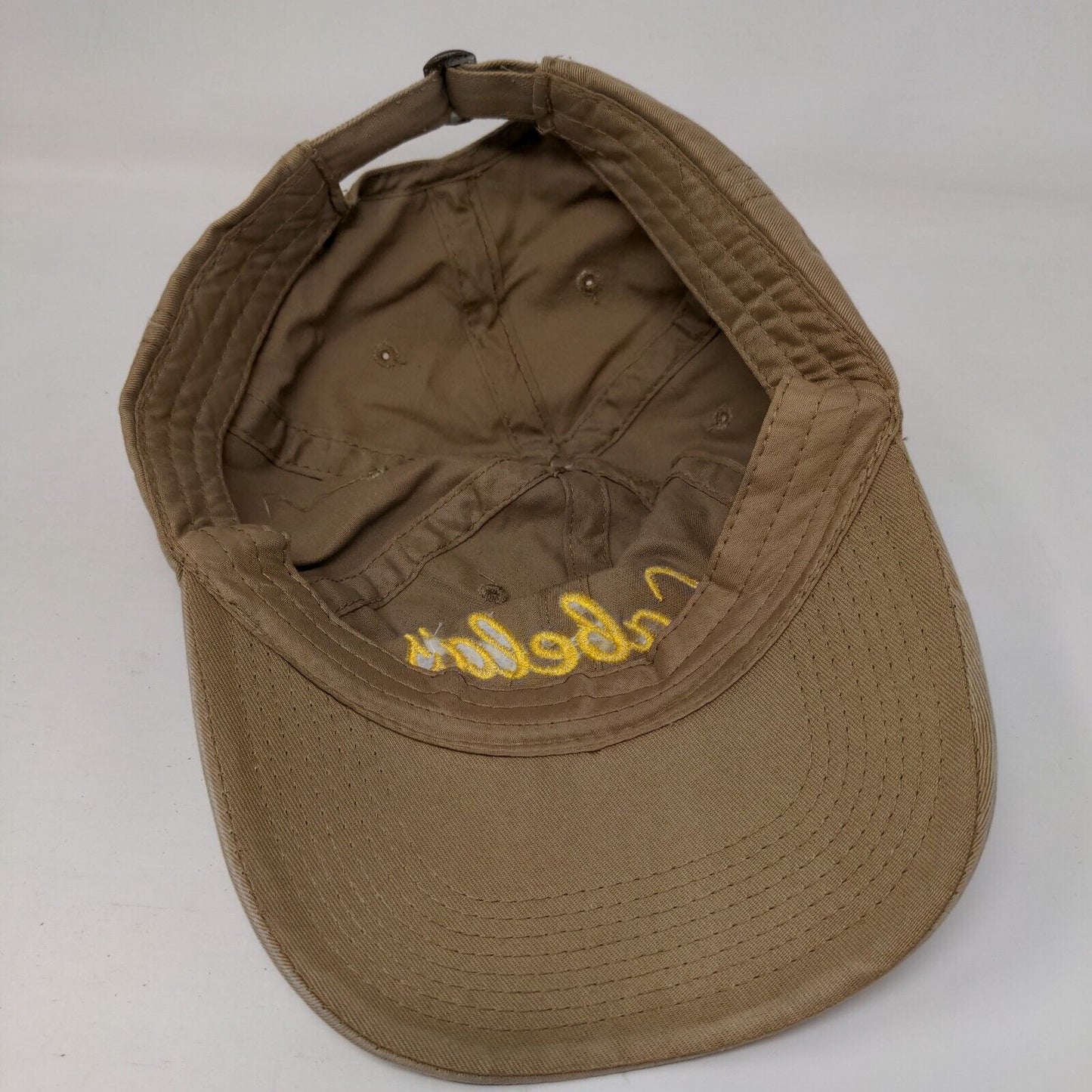 Cabela's Club Slideback Hat Tan One Size Adjustable Embroidered 6 Panel