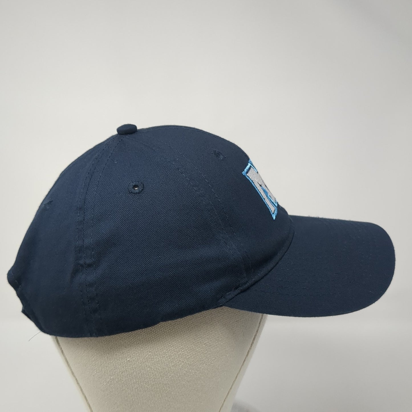NV Strapback Baseball Cap Blue One Size Adjustable Embroidered Port & Company