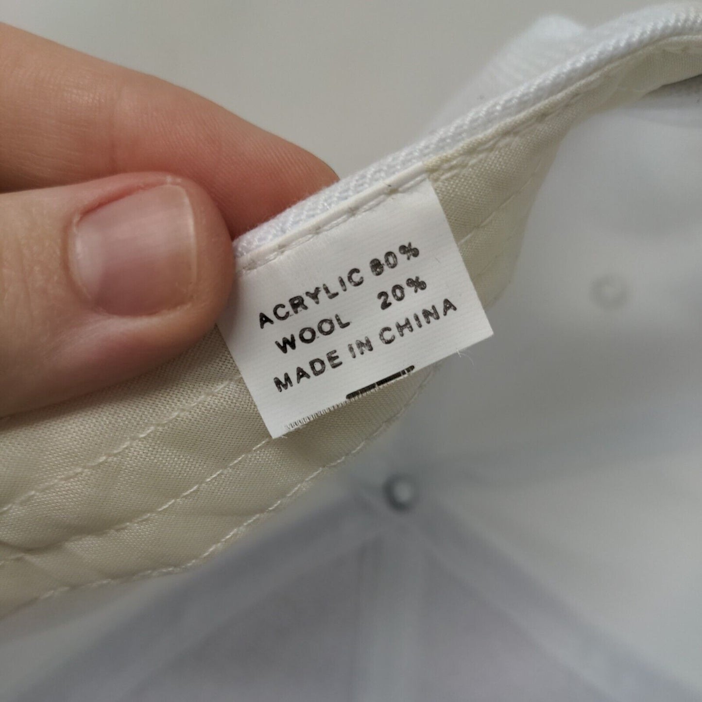 Unbranded Strapback Hat White One Size Adjustable Vented Holes 6 Panel Blank