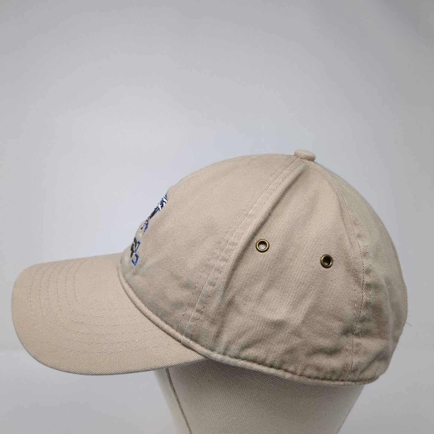 Western Alaska Sport Fishing Slideback Hat Tan OS Adjustable Embroidered Ivory