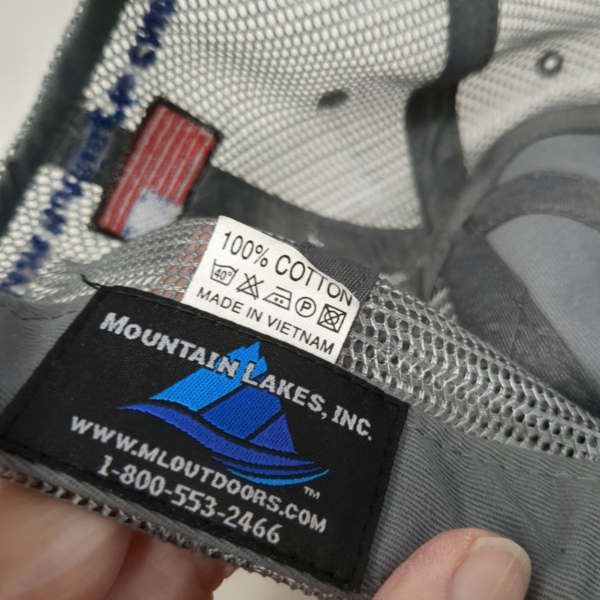 Mountain Lakes Baseball Cap Gray One Size MGM Targets American Flag Mesh Hat