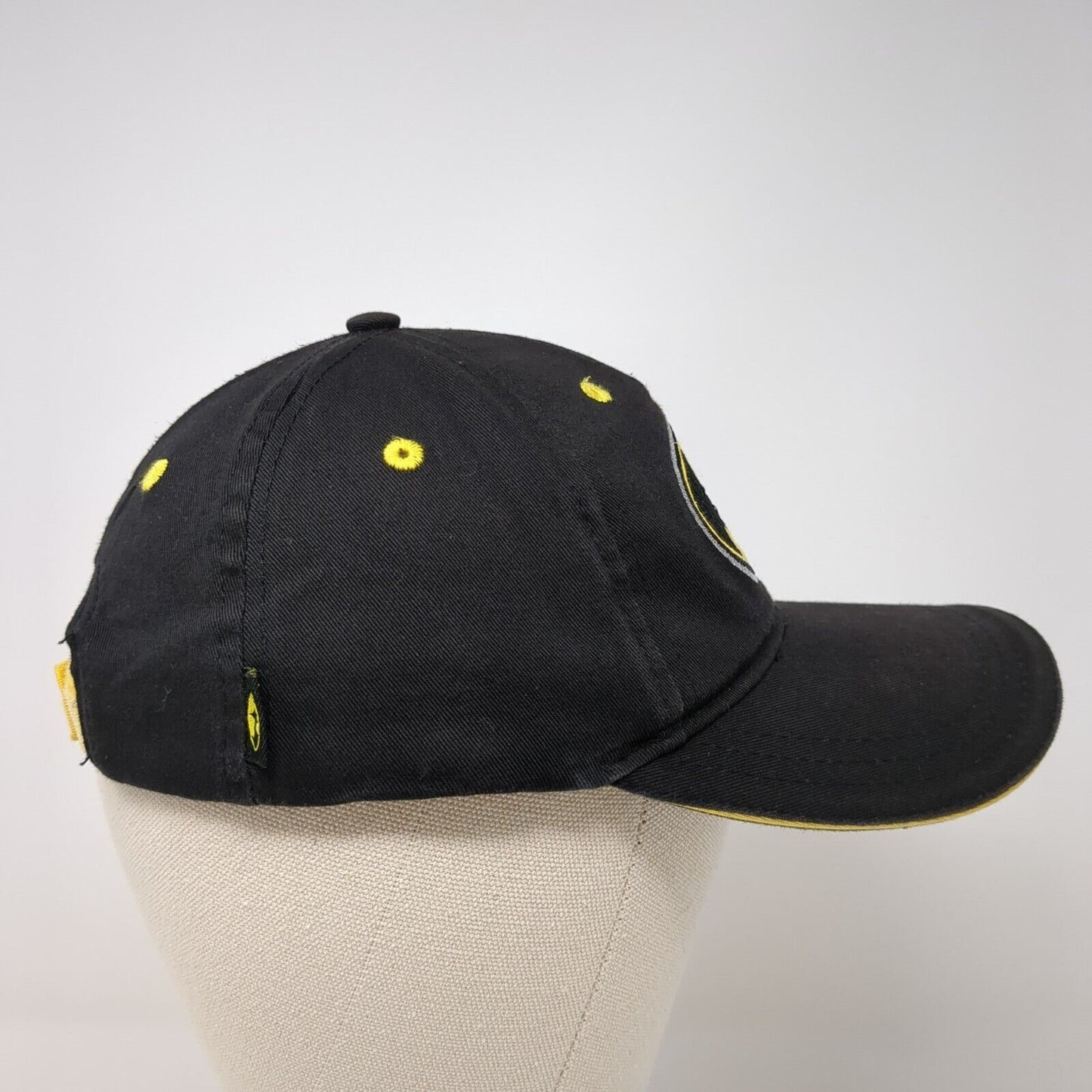 Batman Strapback Hat Black One Size Adjustable 6 Panel Embroidered