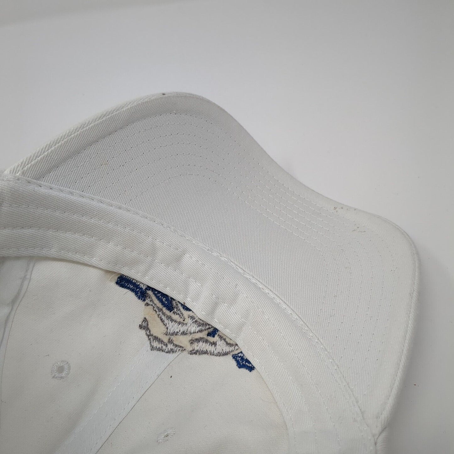 Anna Maria Island Strapback Baseball Cap White One Size Adjustable Embroidered