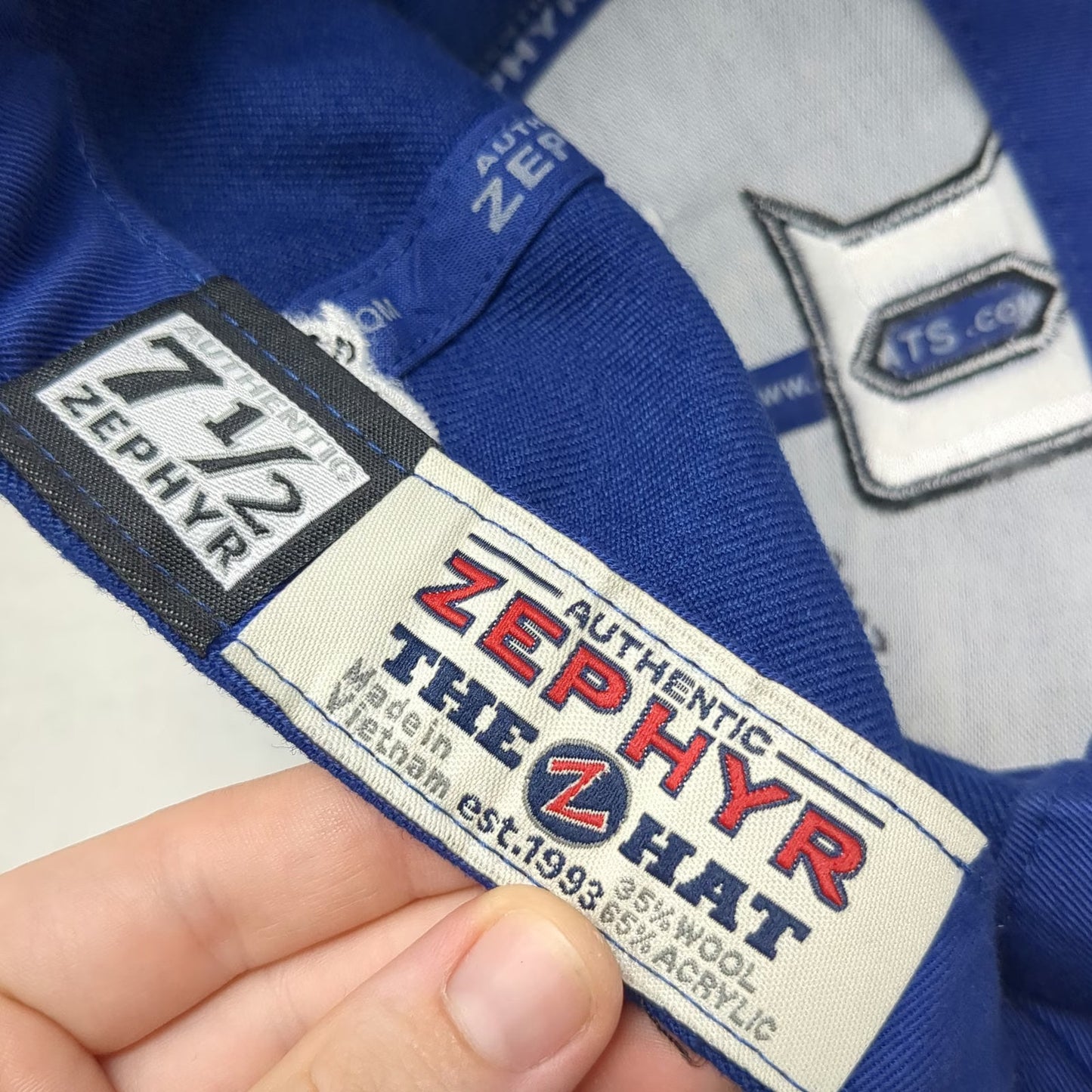 Duke Blue Devils NCAA Zephyr 7 1/2 Cap Fitted Embroidered Wool Mascot Logo Hat