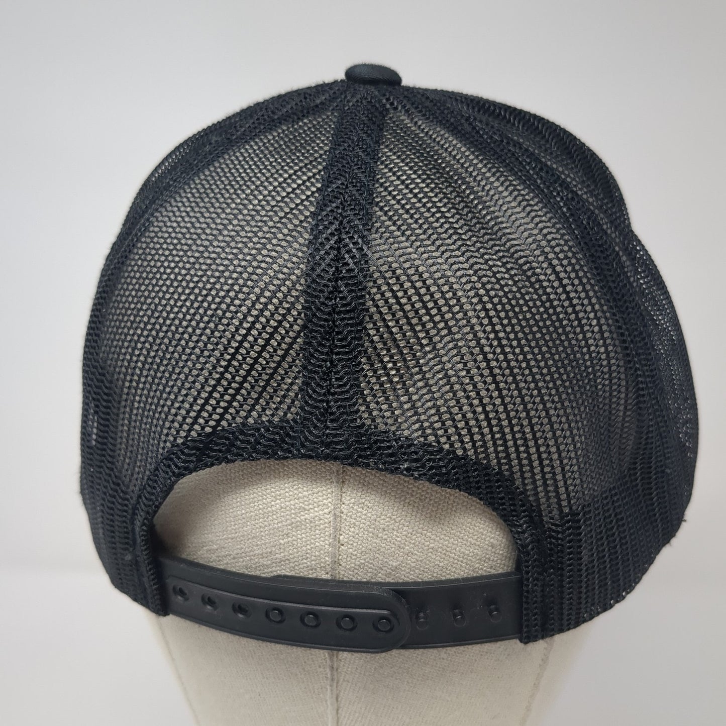 208 Properties Patch Snapback Trucker Hat Black One Size Mesh Back