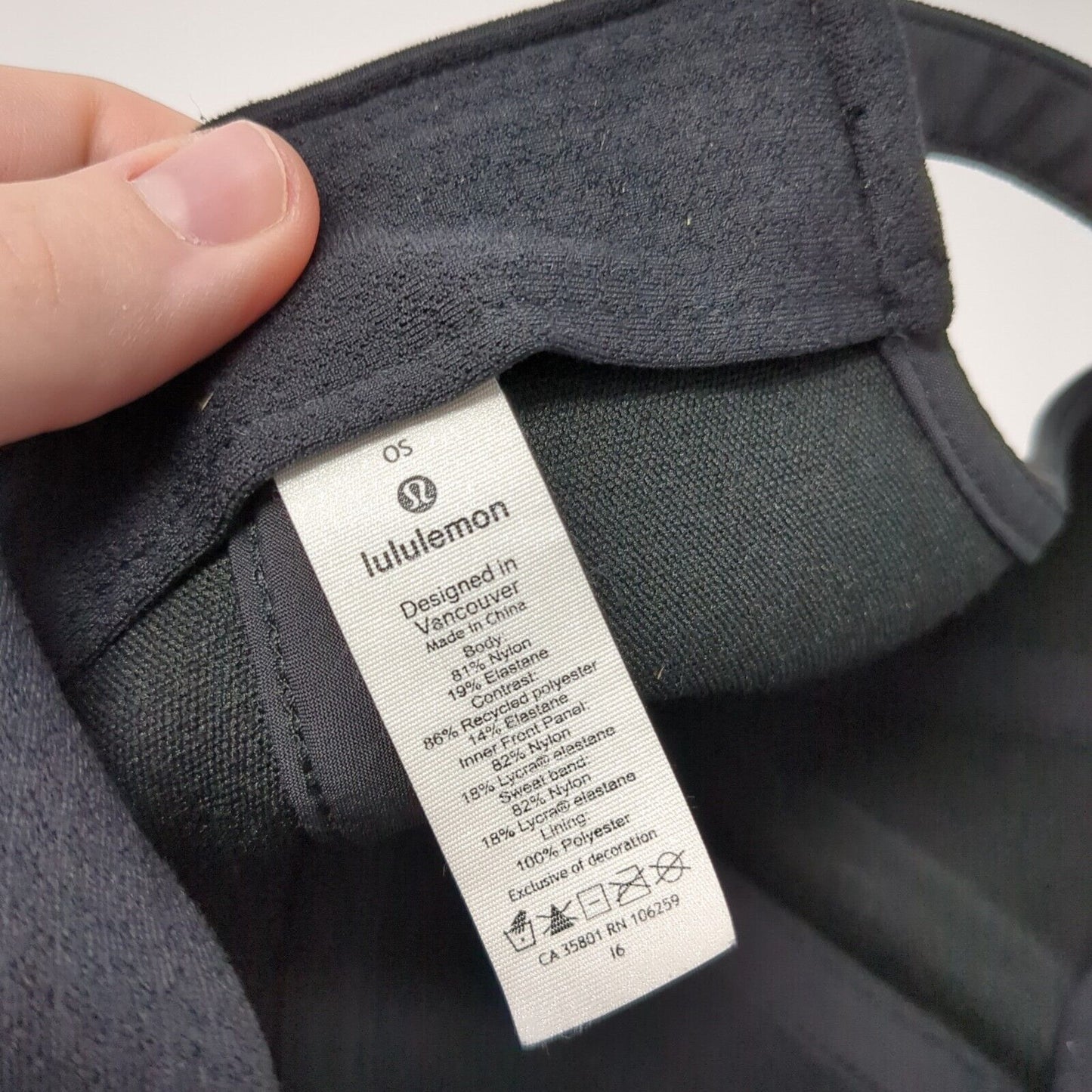 Lululemon Women's Slideback Hat Black OSFA Blank Nylon Blend