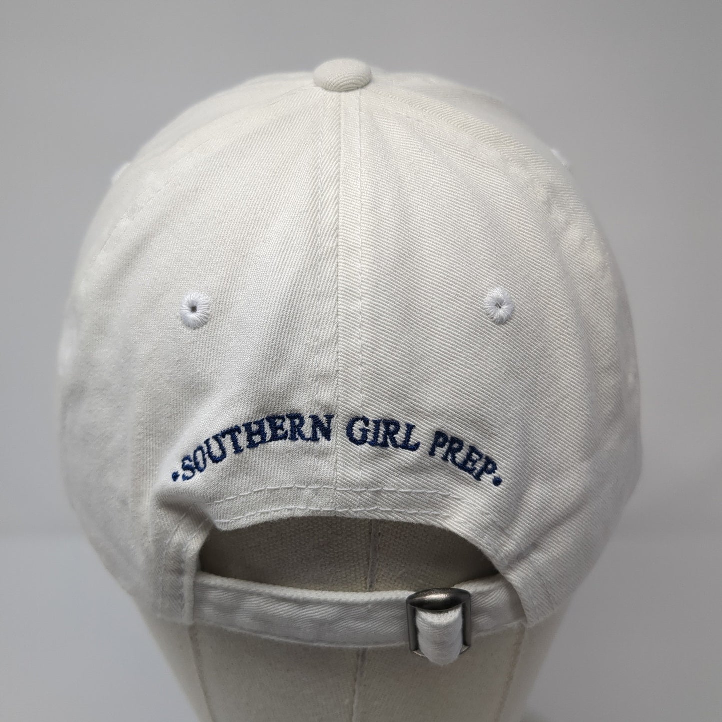 Southern Girl Prep Slideback Baseball Cap White One Size Adjustable Fahrenheit