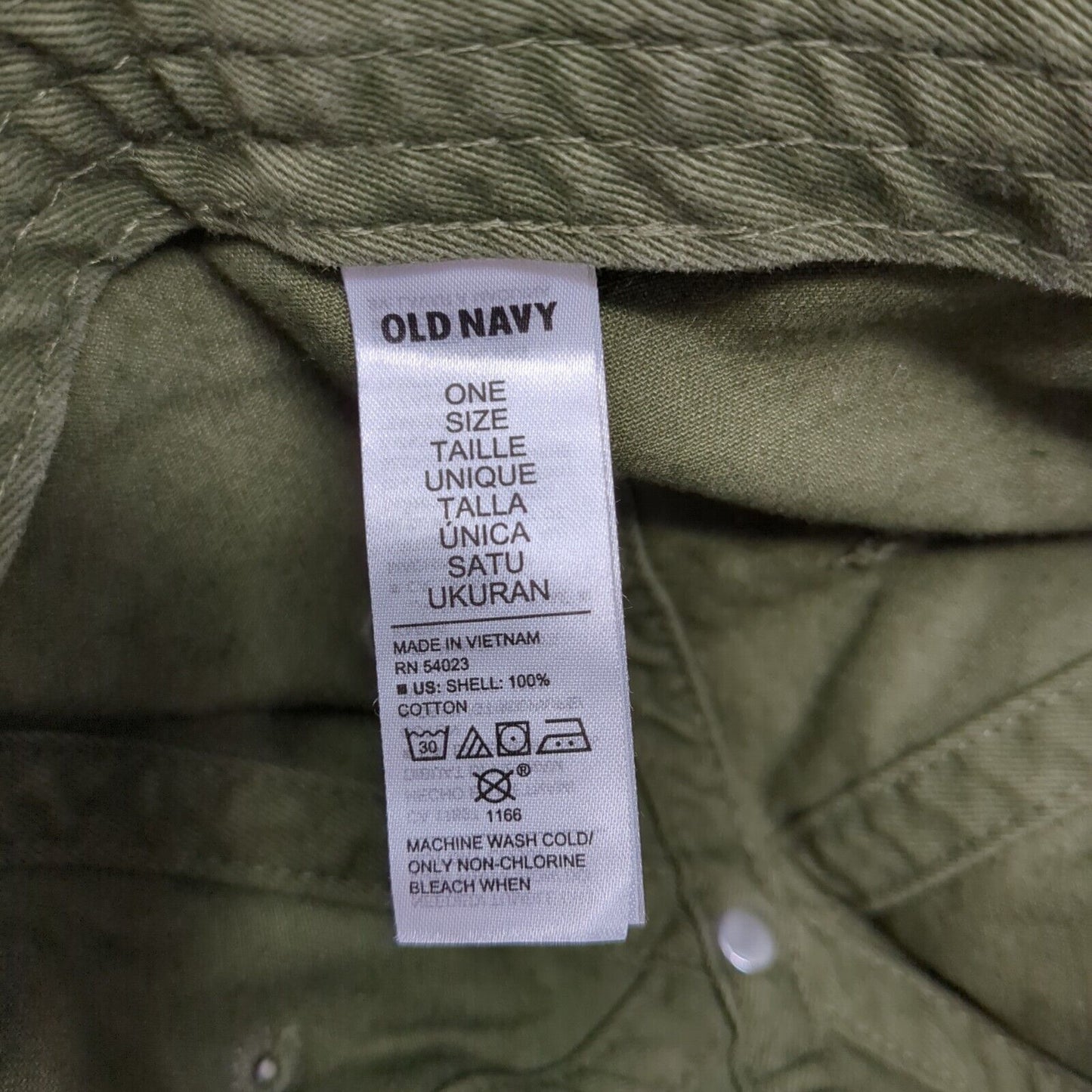 Old Navy Slideback Hat Green One Size Adjustable Vented Holes 6 Panel Blank