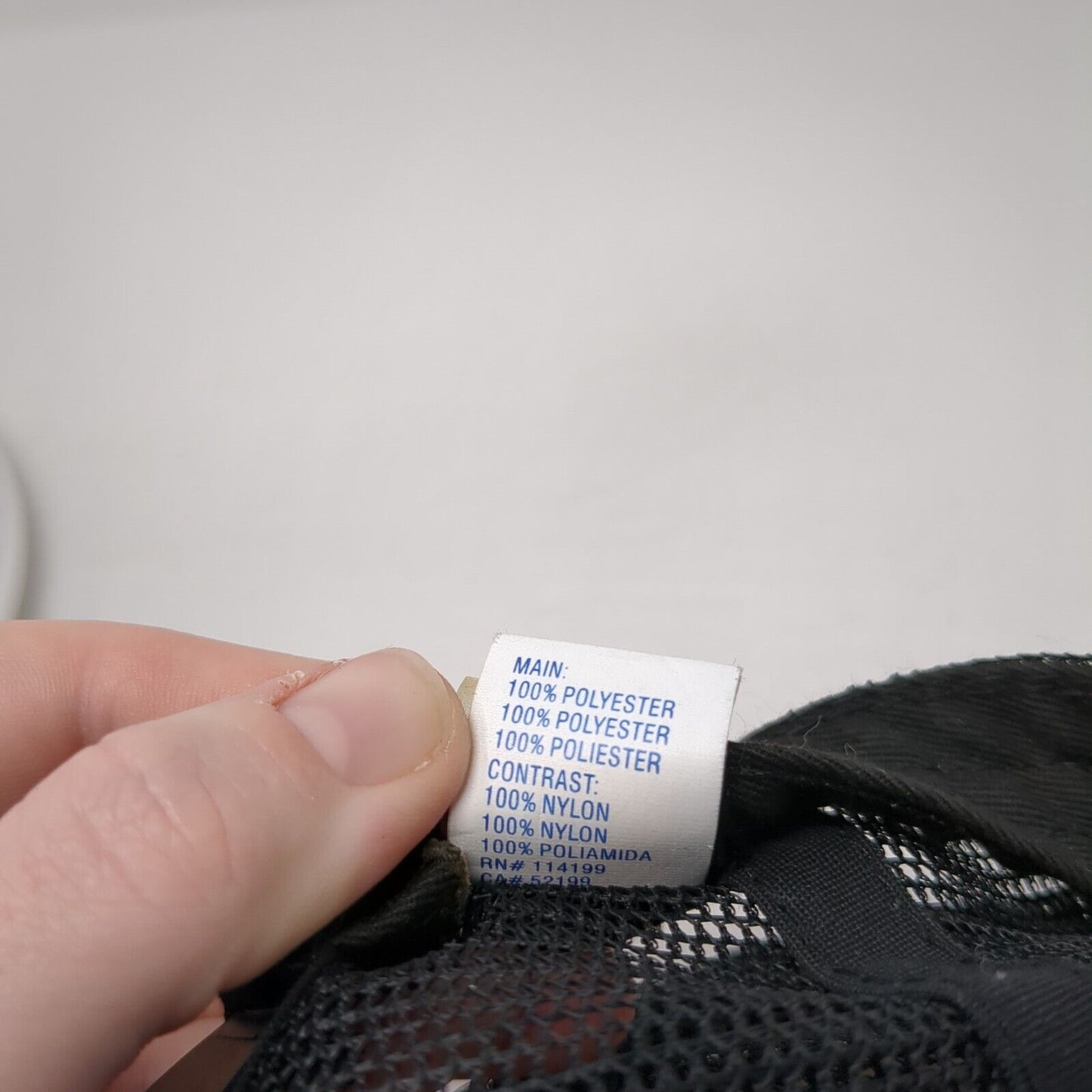 Striped Snapback Trucker Hat Black One Size Adjustable Mesh Back Polyester