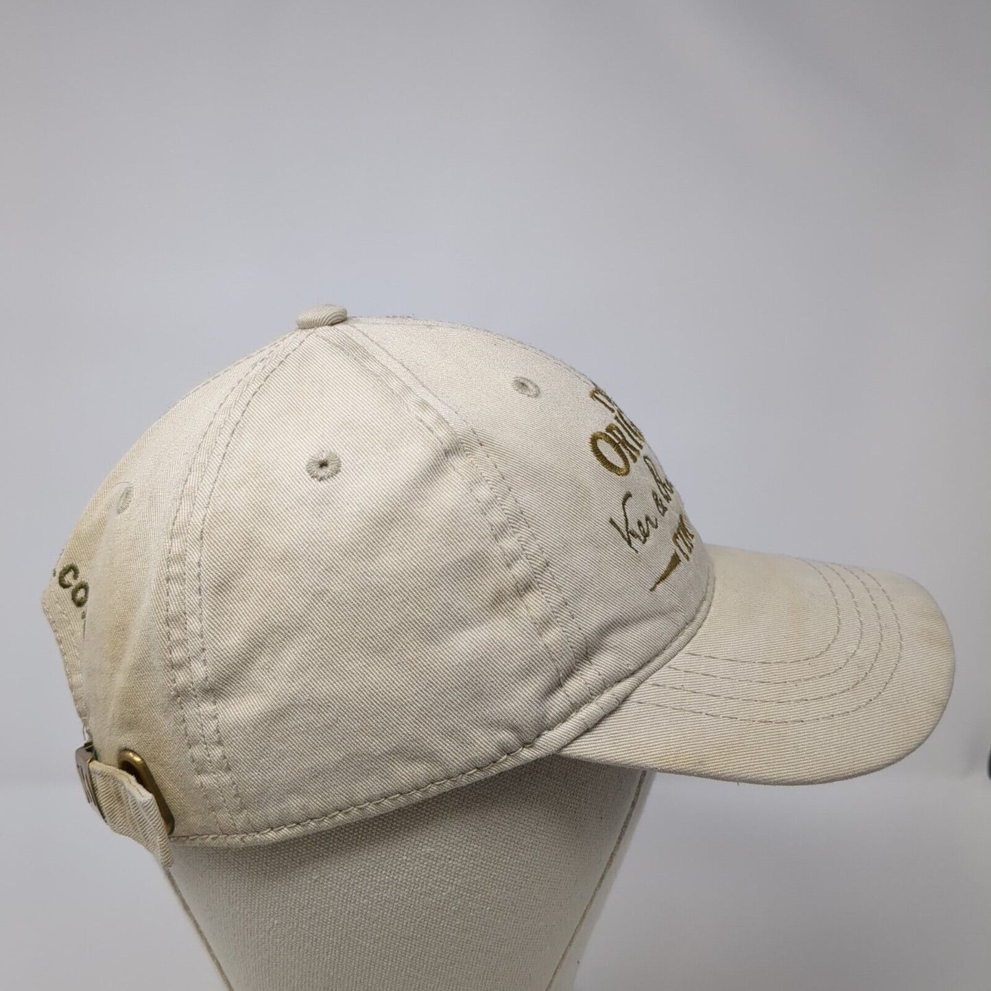 The Original Tim Melesi Slideback Hat Tan One Size Adjustable 6 Panel