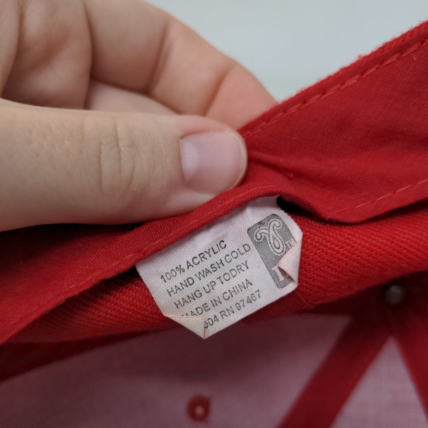 Unbranded Strapback Hat Solid Red One Size Adjustable 6 Panel Blank