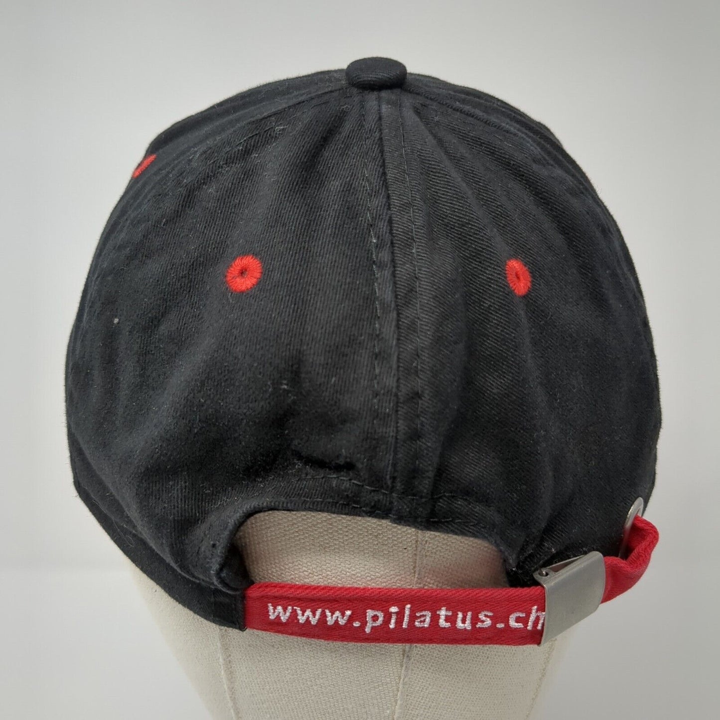 Pilatus Luzern Slideback Hat Black One Size Adjustable Embroidered