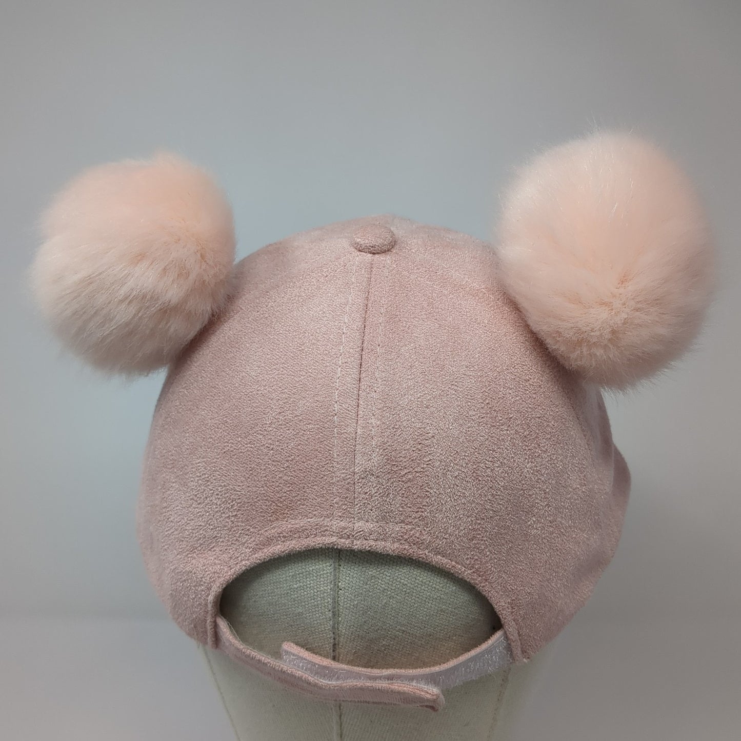 David And Young Strapback Pom Pom Hat Pink One Size Adjustable Blank
