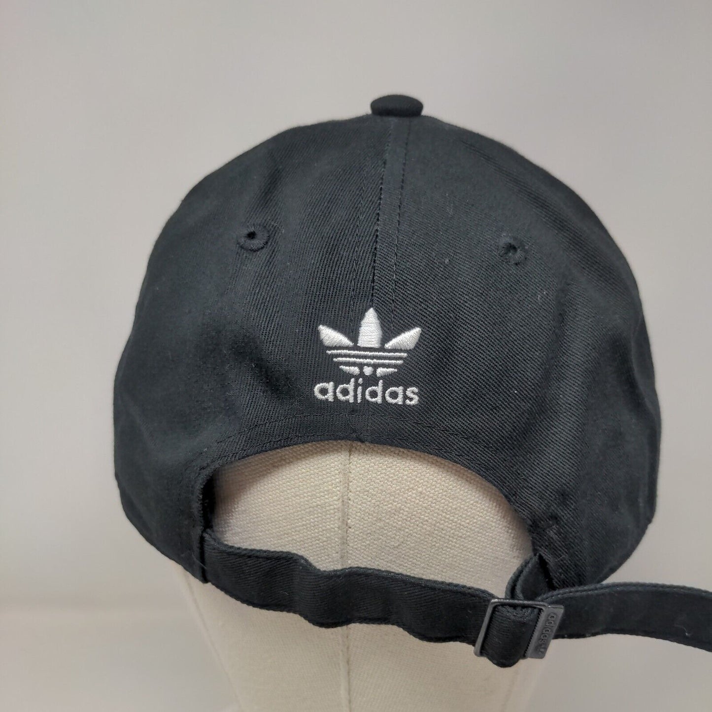 Adidas Trefoil New York Slideback Hat Black OSFM Embroidered 6 Panel