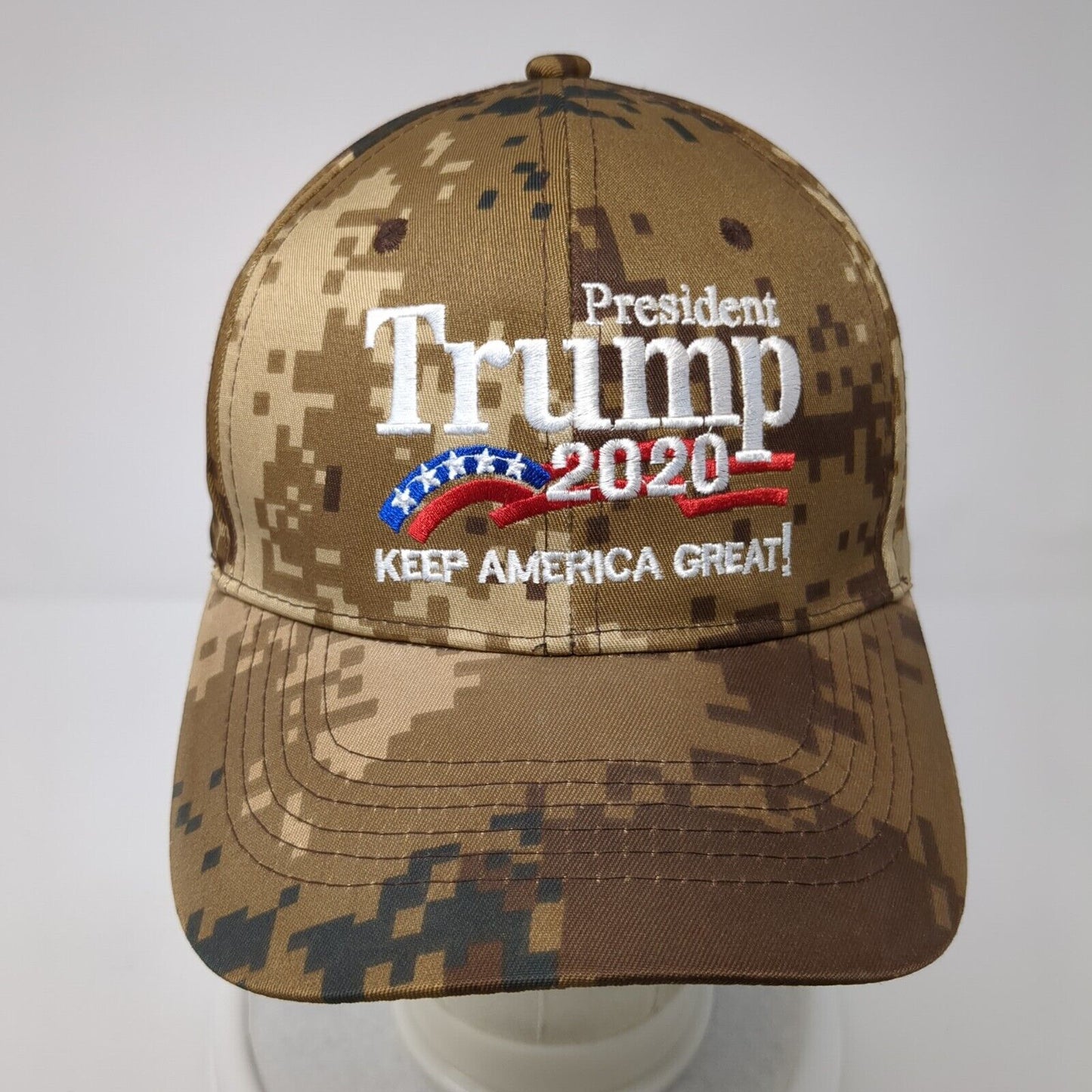 President Trump 2020 Strapback Hat Camo One Size Keep America Great!